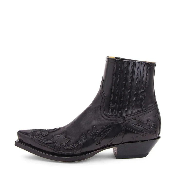 Bottes Cowboy Homme en Cuir Stylées avec Semelle Rembourrée et Piqûres Iconiques