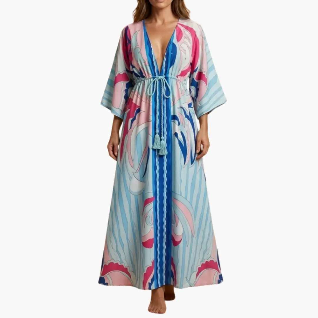 Maxi Femme Bohème Imprimée Robe Longue Fluide