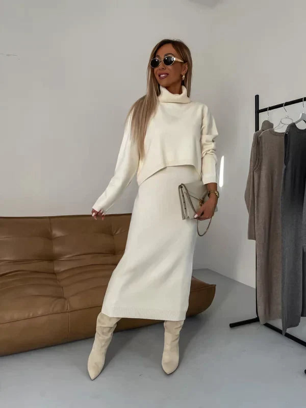 Ensemble Assorti Pour Femme Haut à Manches Longues et Robe Longue