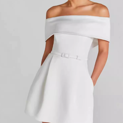 Elegant Off-Shoulder Short Dress for Women