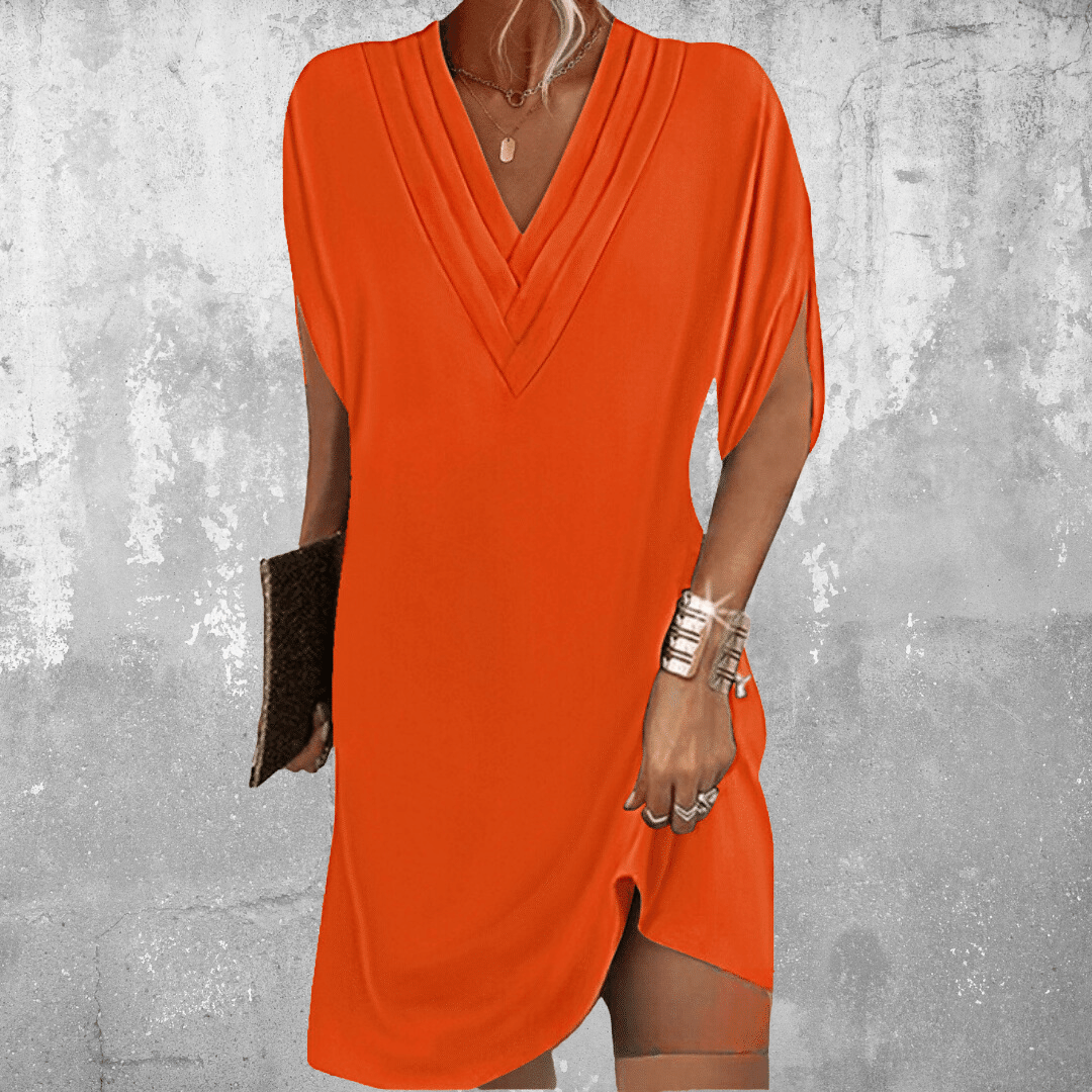 Women's Short Dress V-Neck