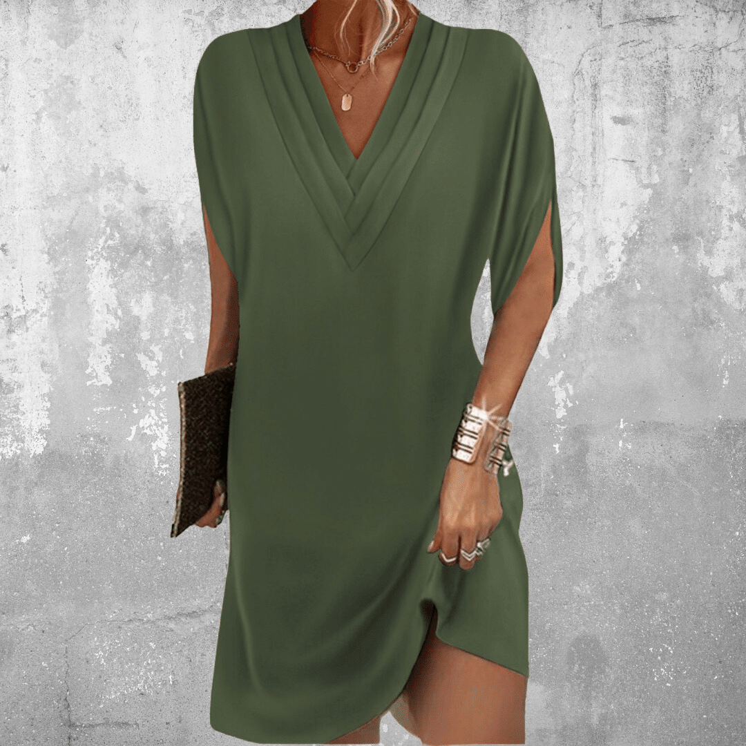Women's Short Dress V-Neck