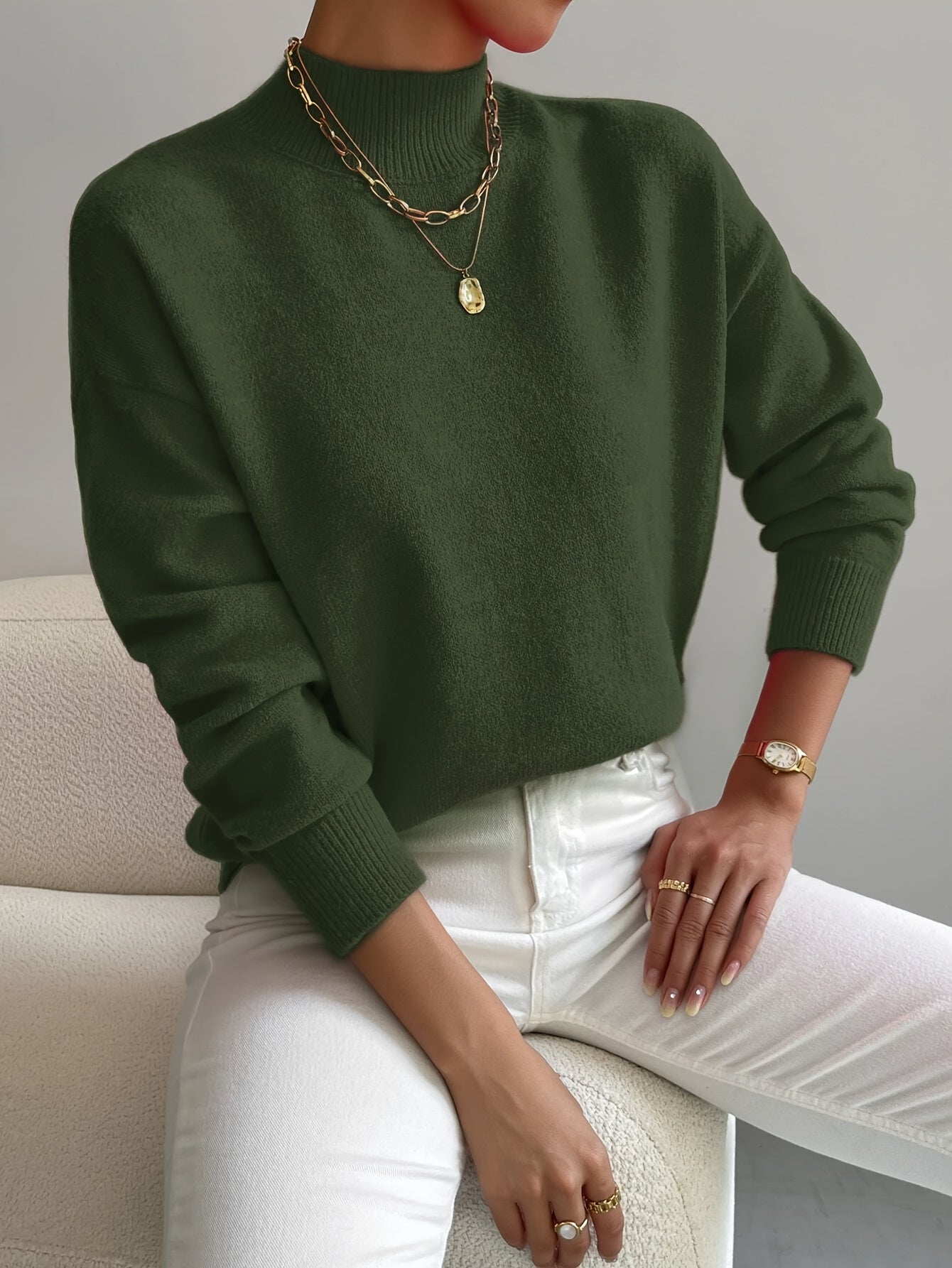Women's Soft Knit Crew-Neck Sweater
