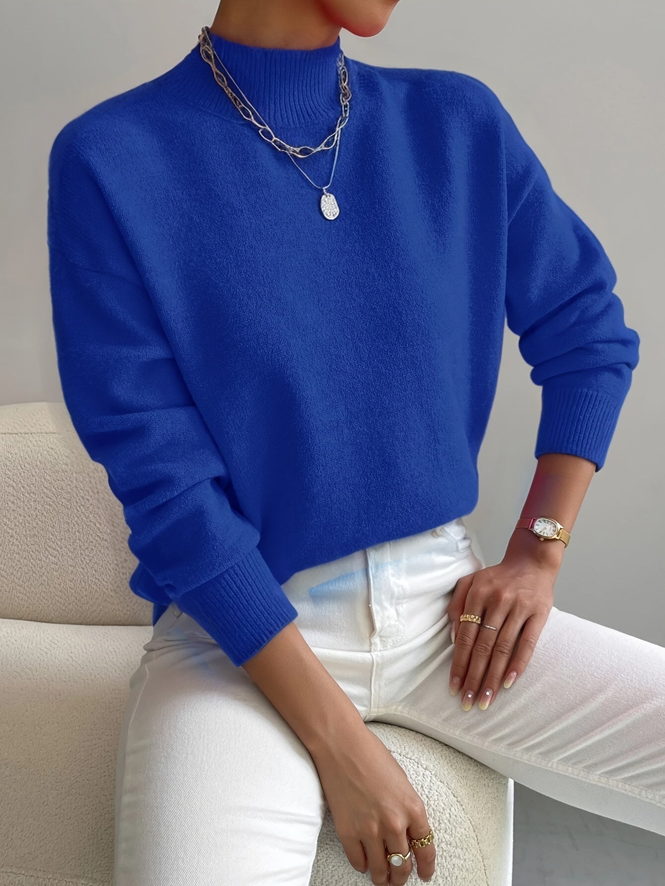 Women's Soft Knit Crew-Neck Sweater