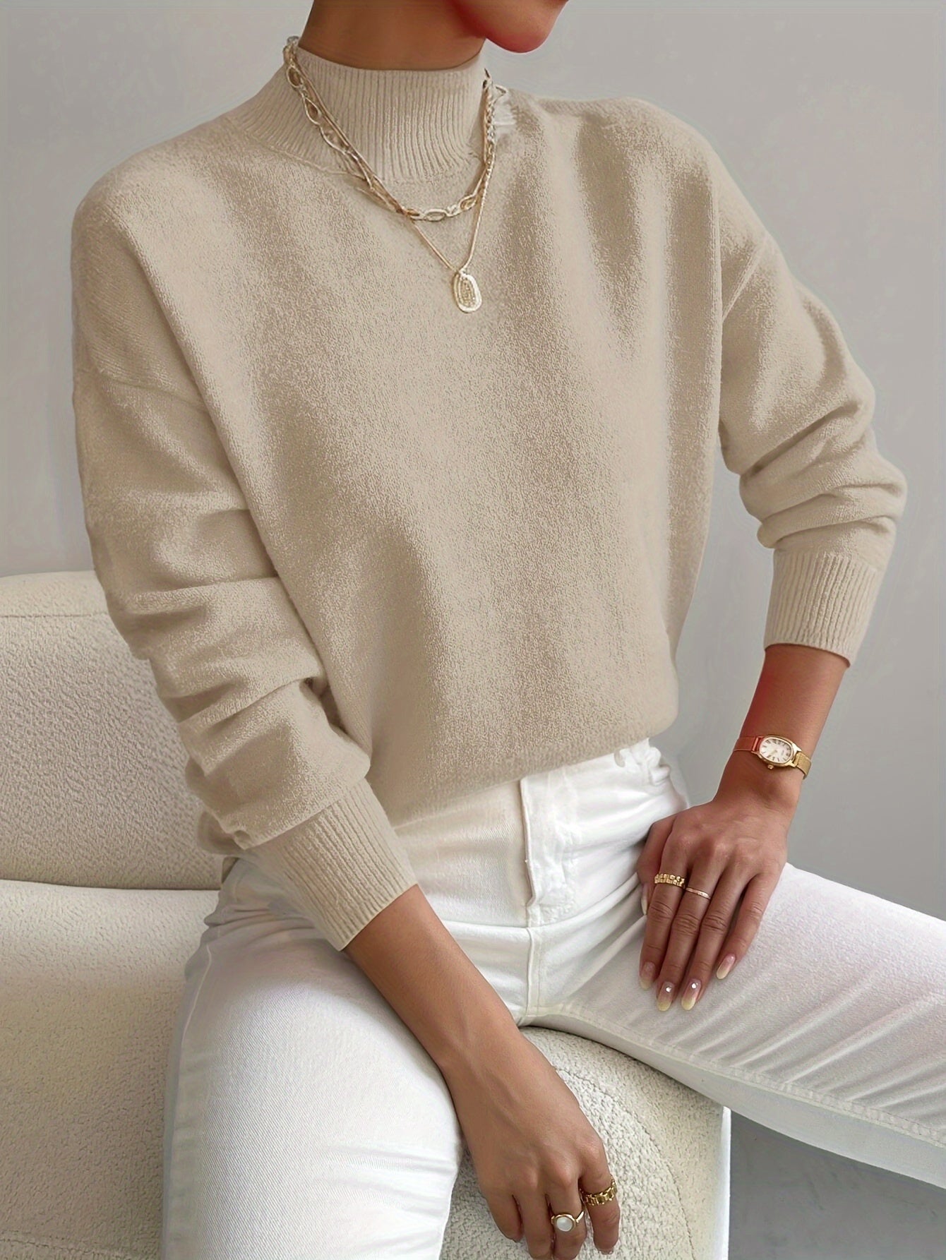 Women's Soft Knit Crew-Neck Sweater