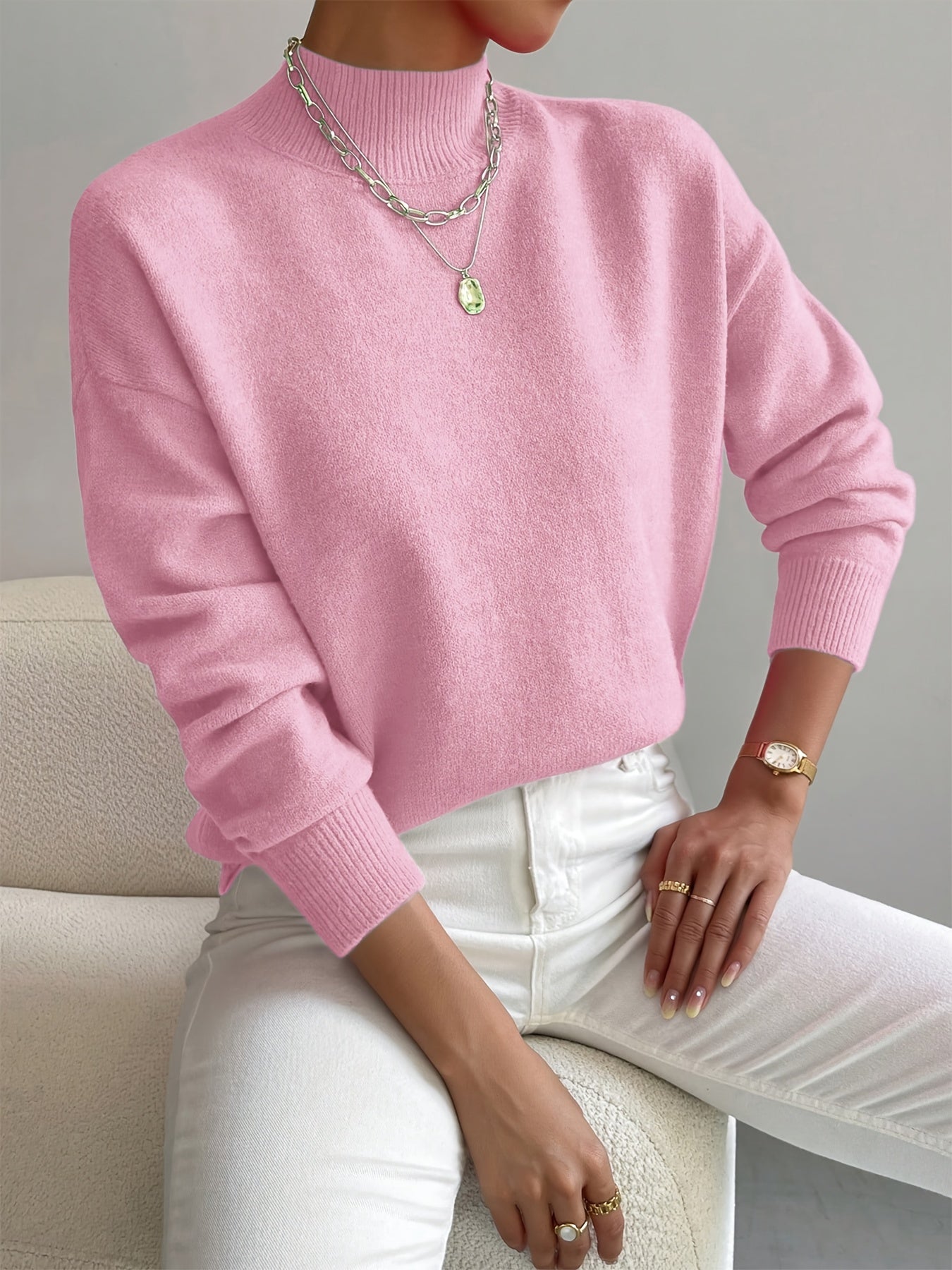 Women's Soft Knit Crew-Neck Sweater