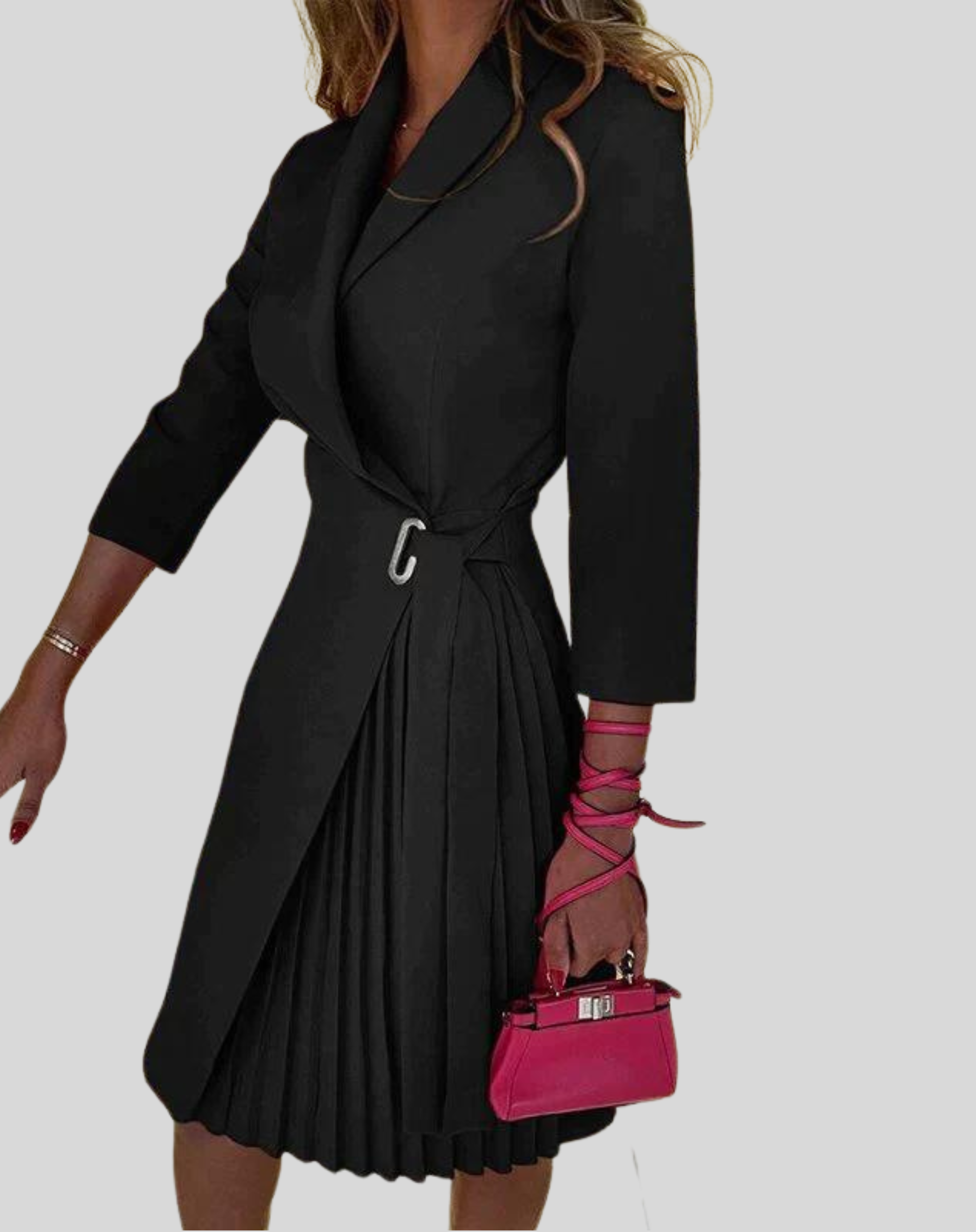 Modern Midi Dress with a Defined Waist for Women