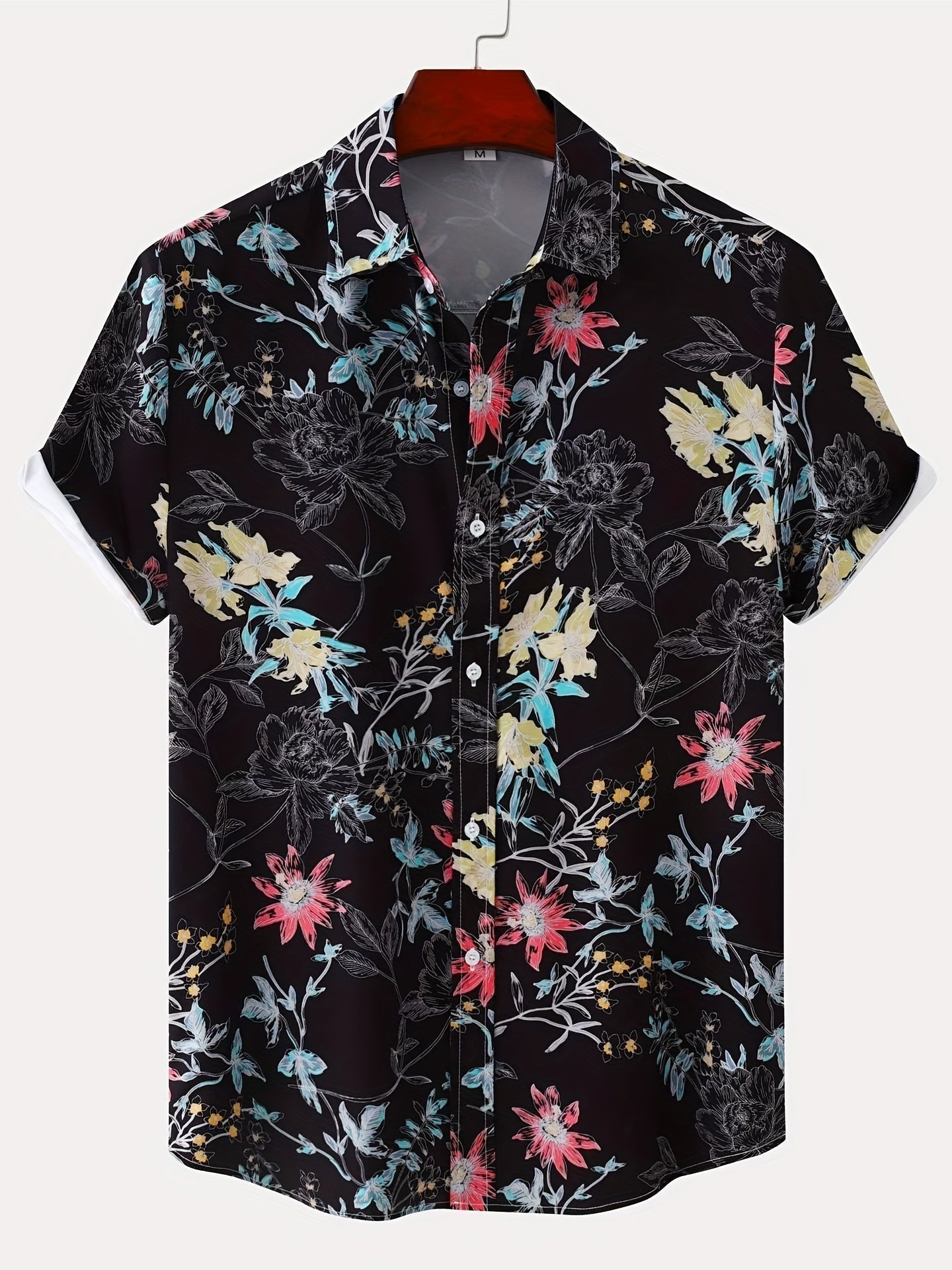 Floral Short Sleeve Shirt for Men
