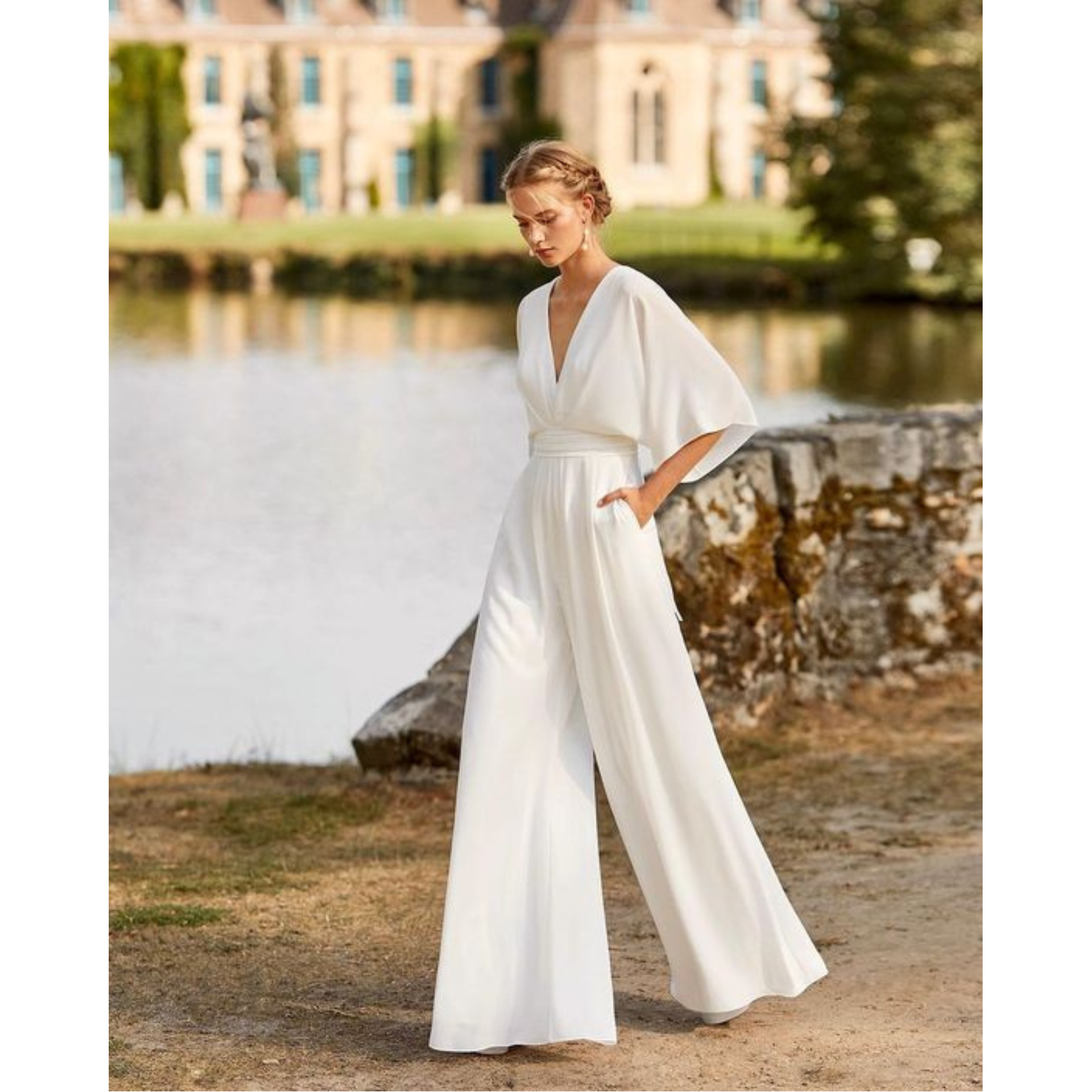 Combinaison Femme Fluide Col Cache-Cœur