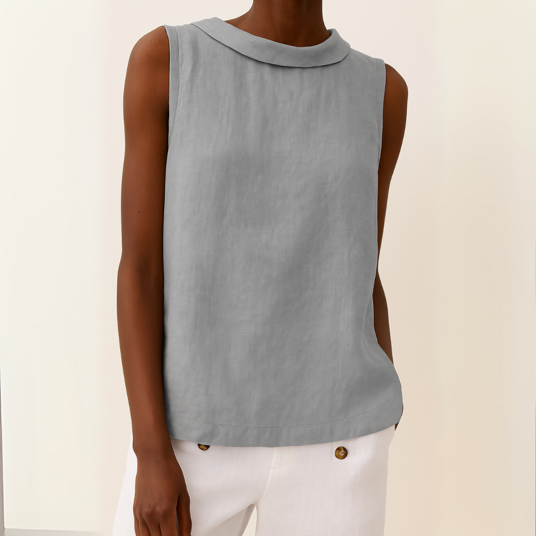 Blouse Sans Manches Fluide Chic