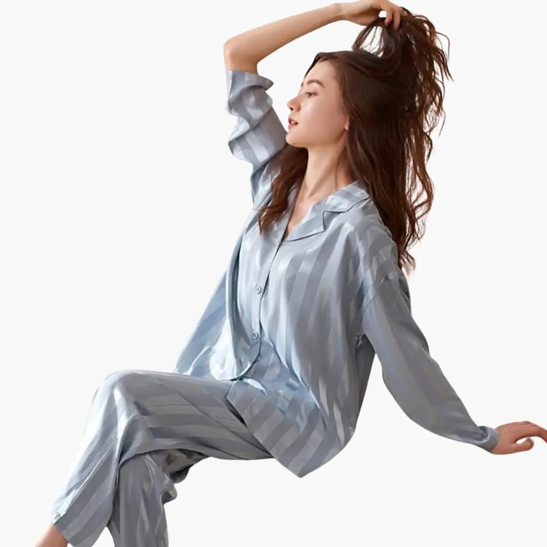 Ensemble Homewear Chic à Manches Longues pour Femme