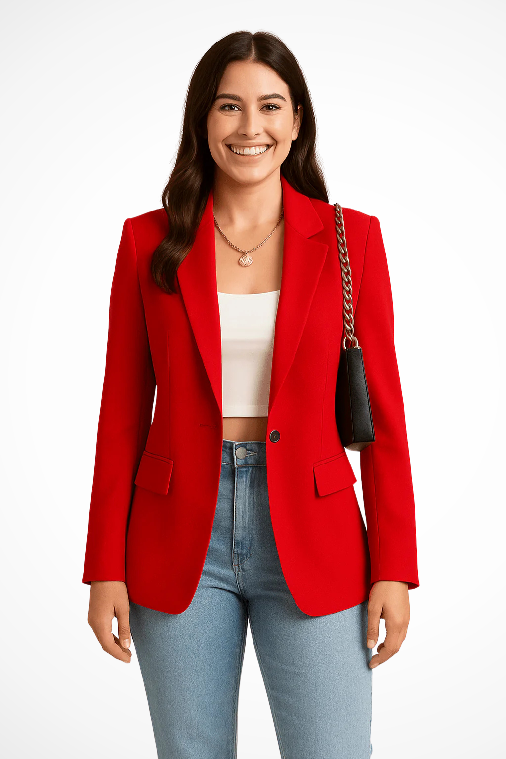Blazer Élégant Coupe Tailleur pour Femme