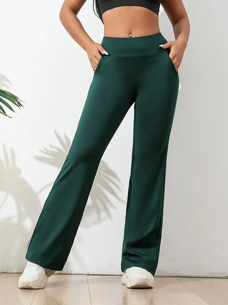 Pantalon Large Taille Haute Confort Décontracté pour Femme