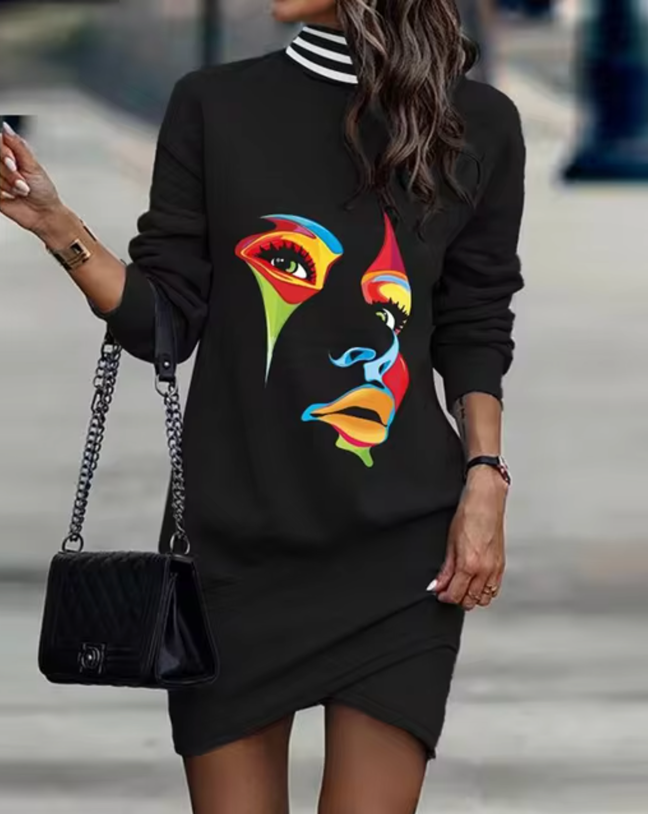 Robe décontractée asymétrique pour femme