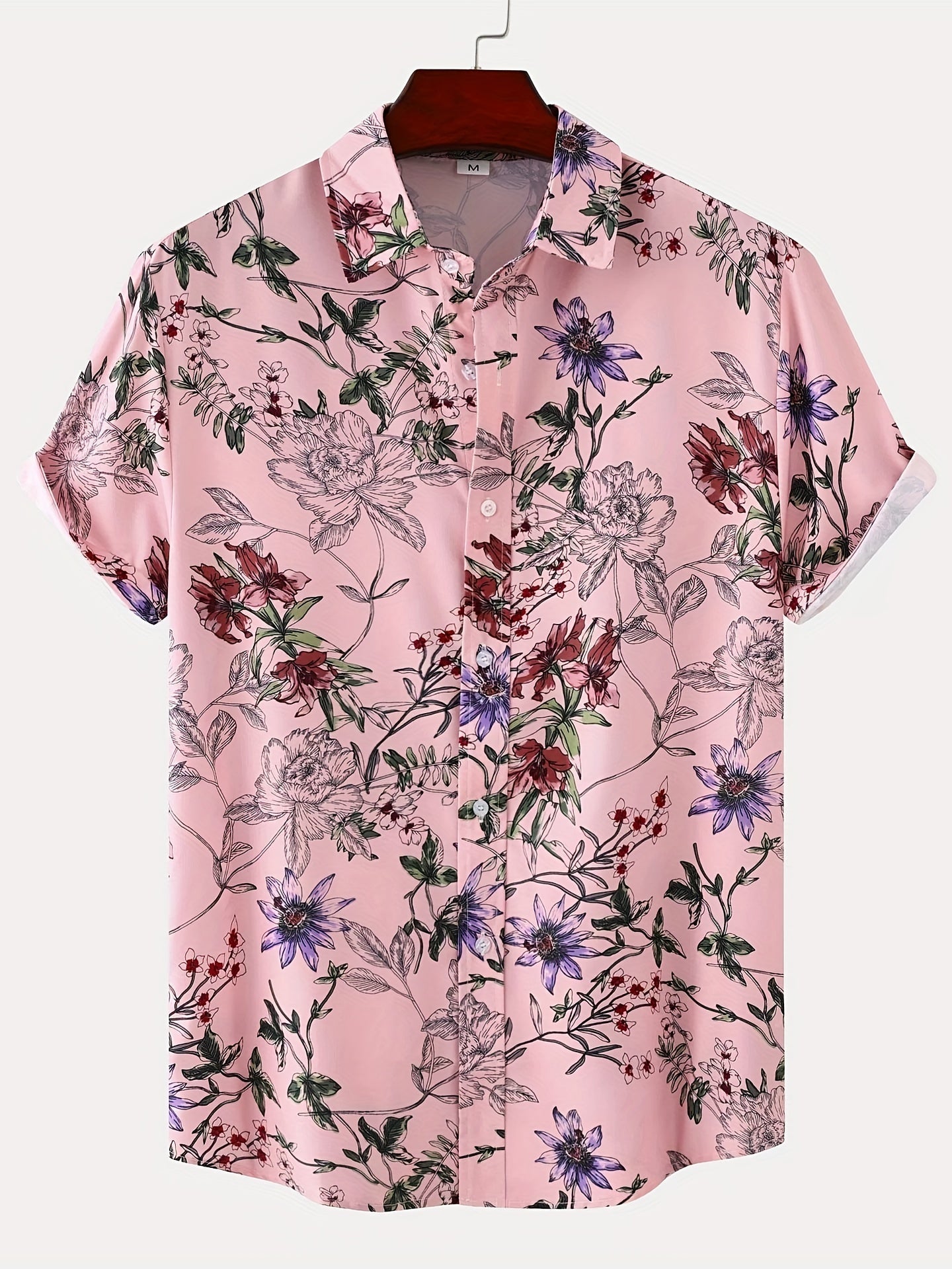 Floral Short Sleeve Shirt for Men