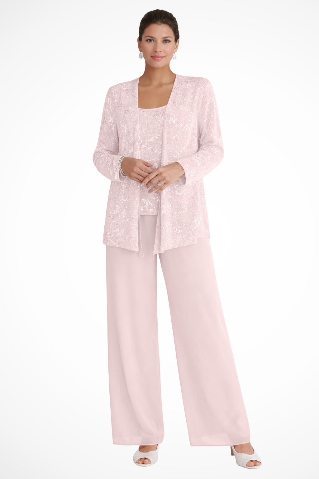 Ensemble Élégant 3 Pièces Pantalon Large pour Femme