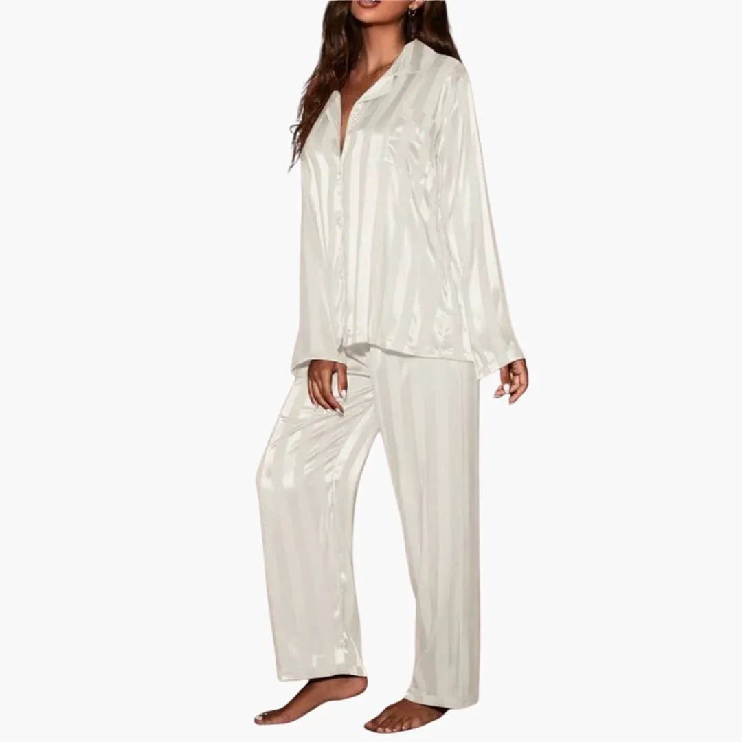 Ensemble Homewear Chic à Manches Longues pour Femme