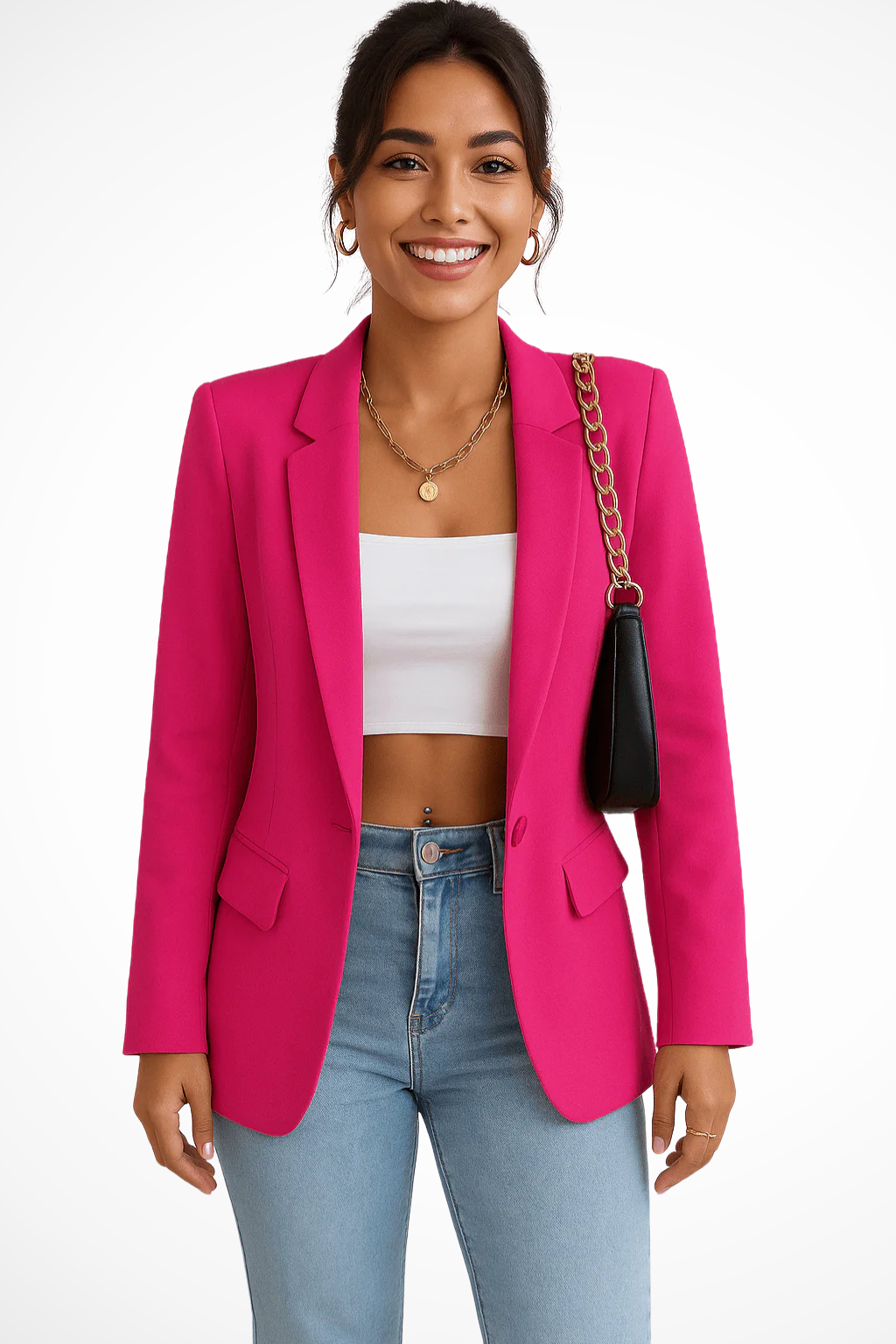 Blazer Élégant Coupe Tailleur pour Femme