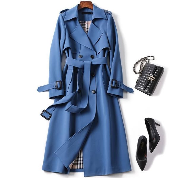 Elegant Women's Trench Coat with Adjustable Belt