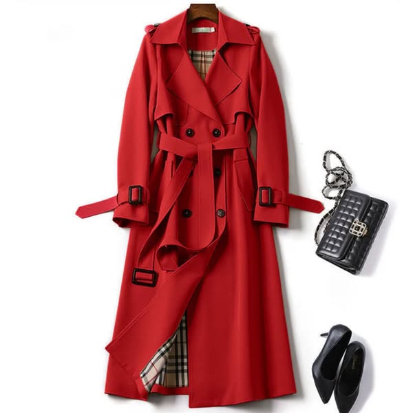 Elegant Women's Trench Coat with Adjustable Belt