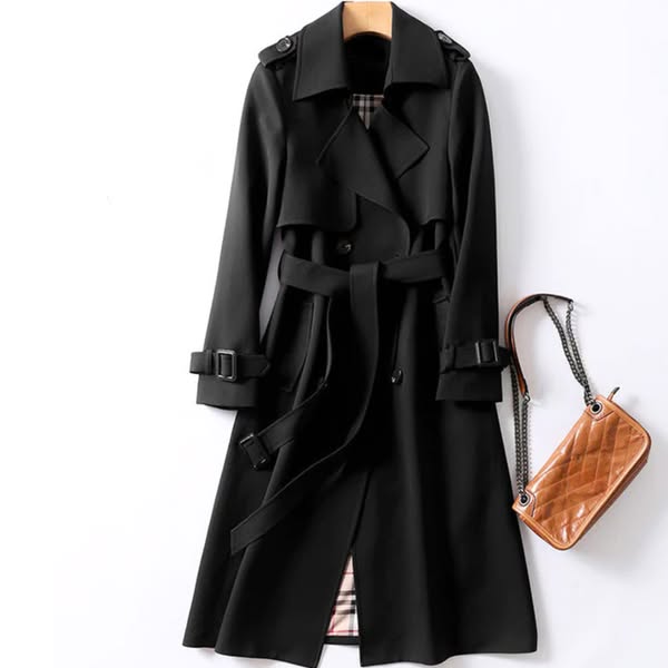 Elegant Women's Trench Coat with Adjustable Belt