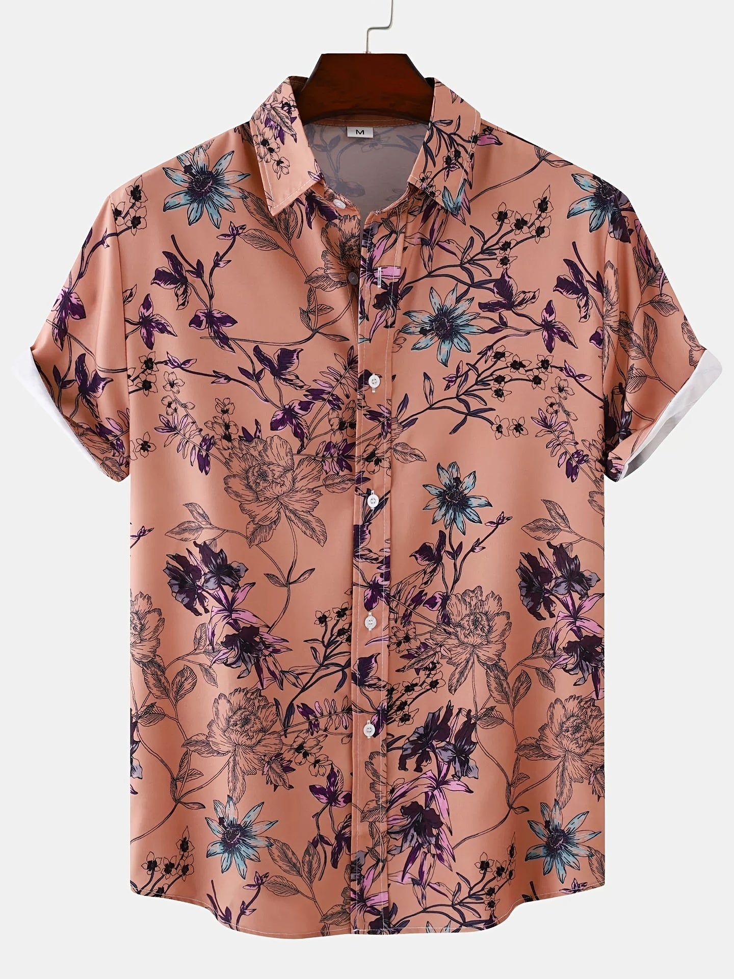 Floral Short Sleeve Shirt for Men