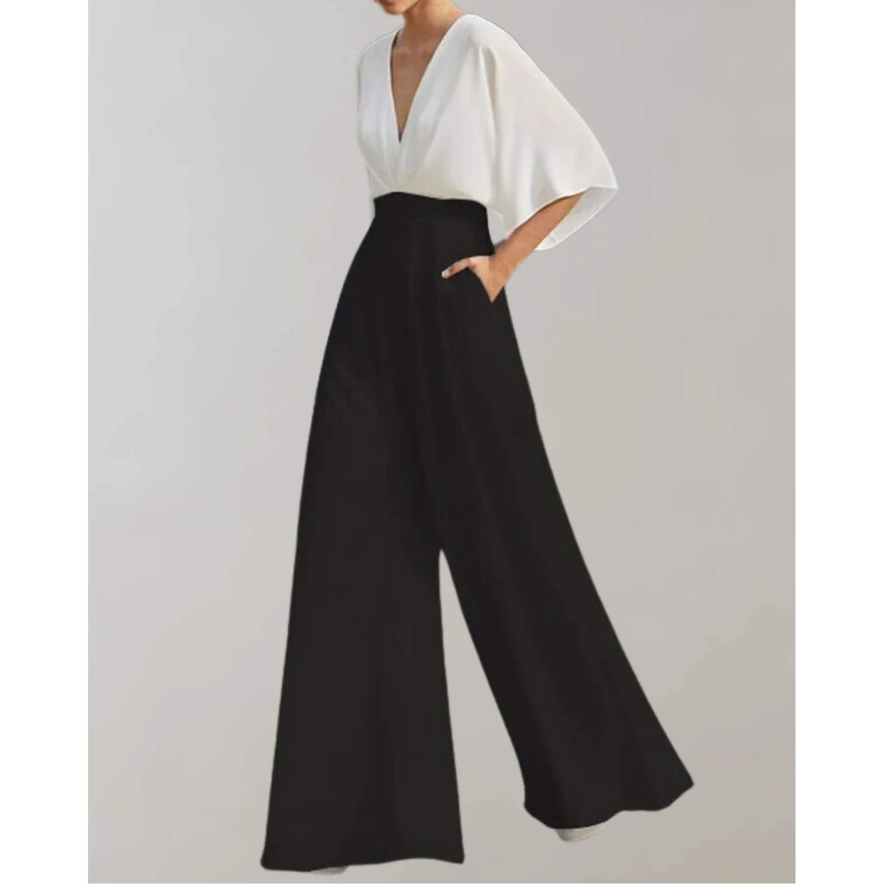 Combinaison Femme Fluide Col Cache-Cœur