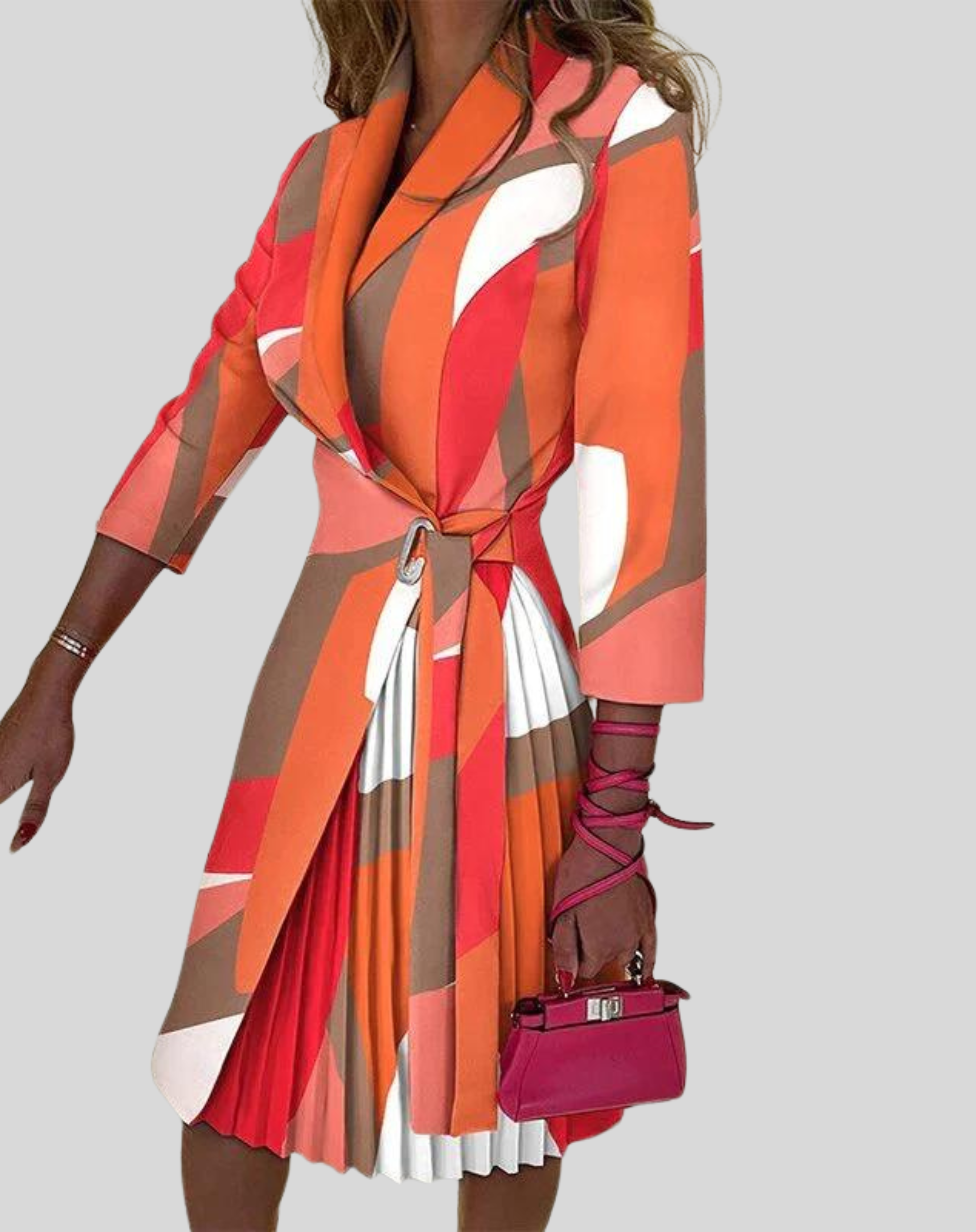 Modern Midi Dress with a Defined Waist for Women