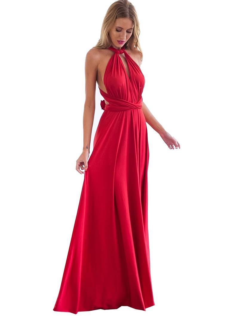 Robe maxi femme asymétrique élégante