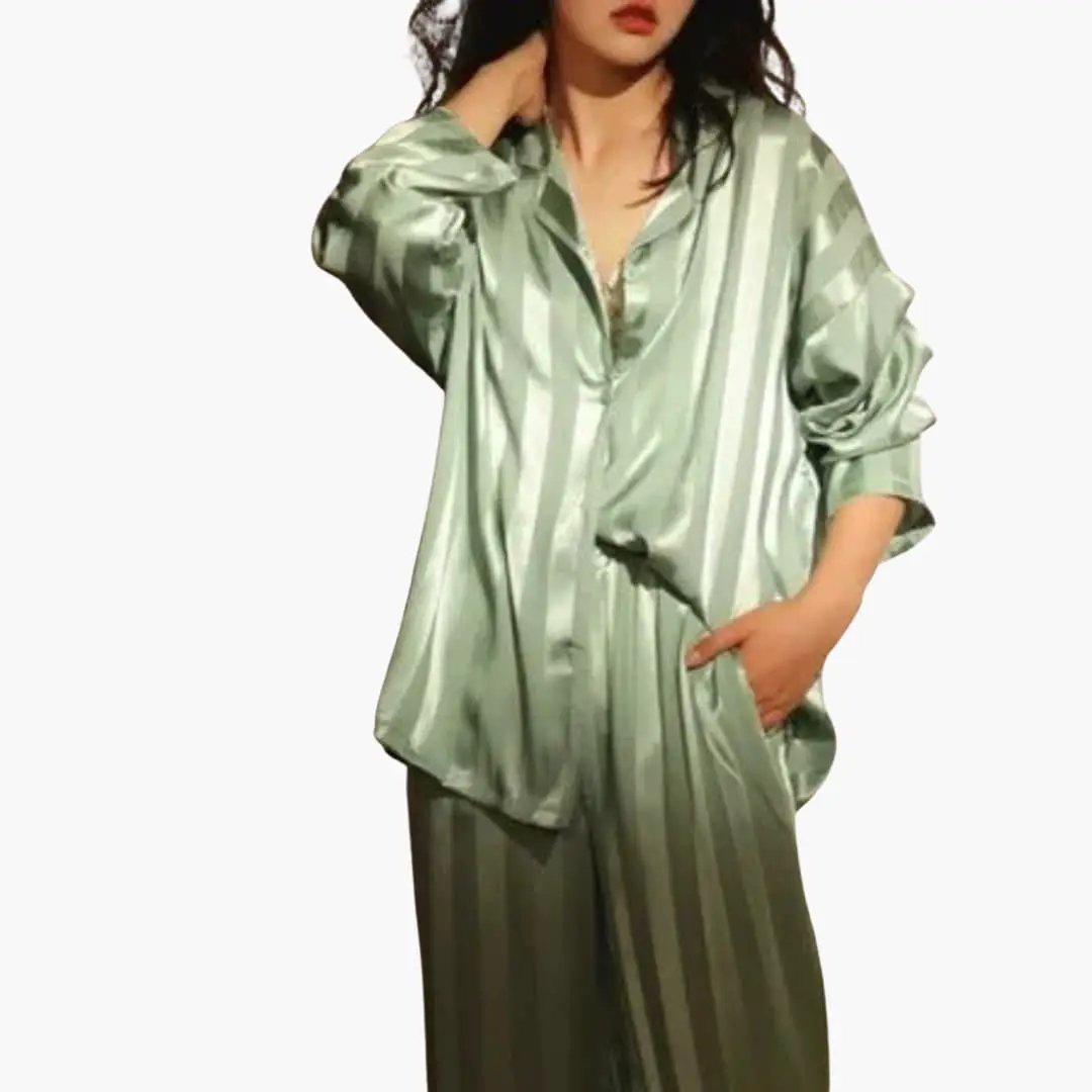 Ensemble Homewear Chic à Manches Longues pour Femme