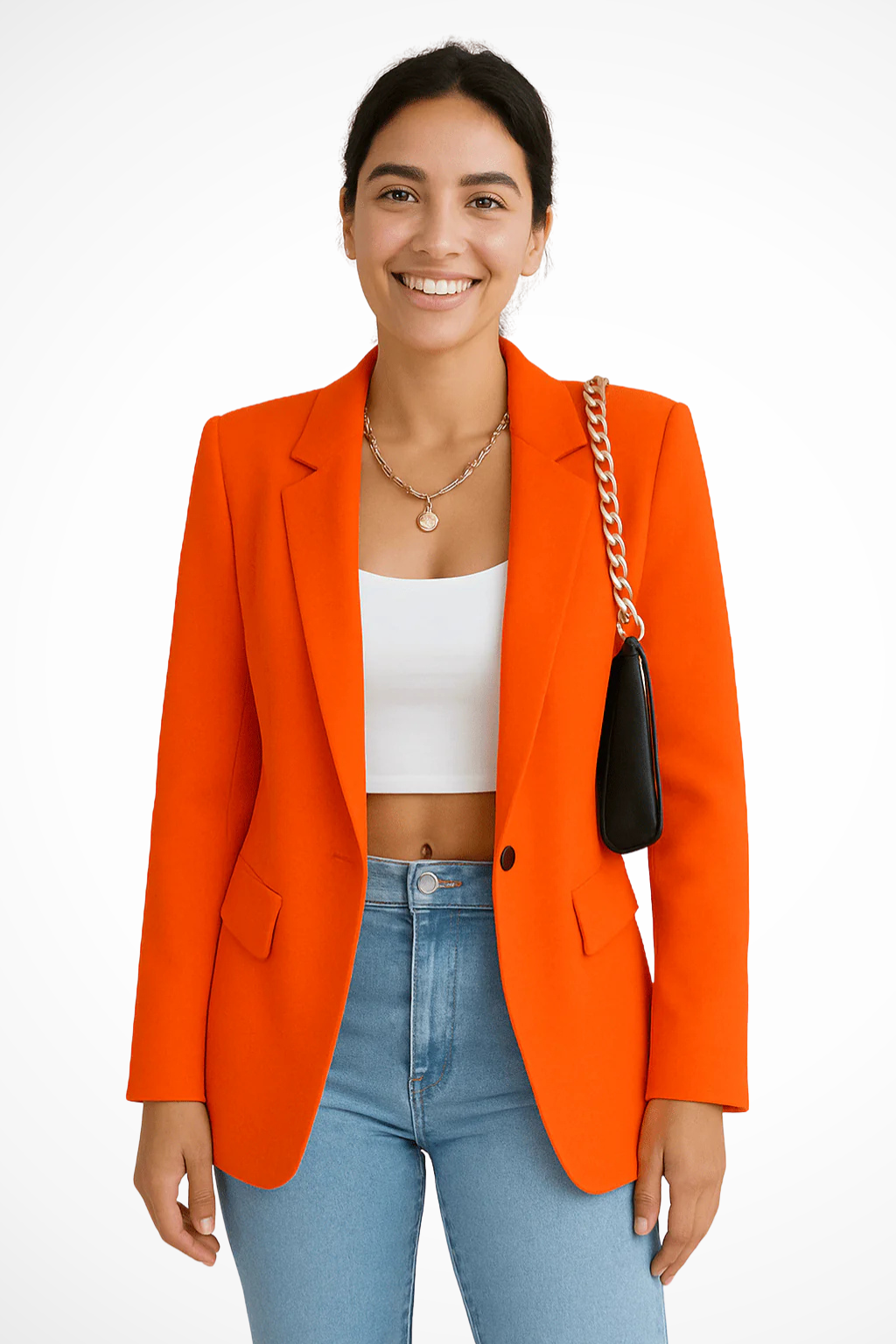 Blazer Élégant Coupe Tailleur pour Femme