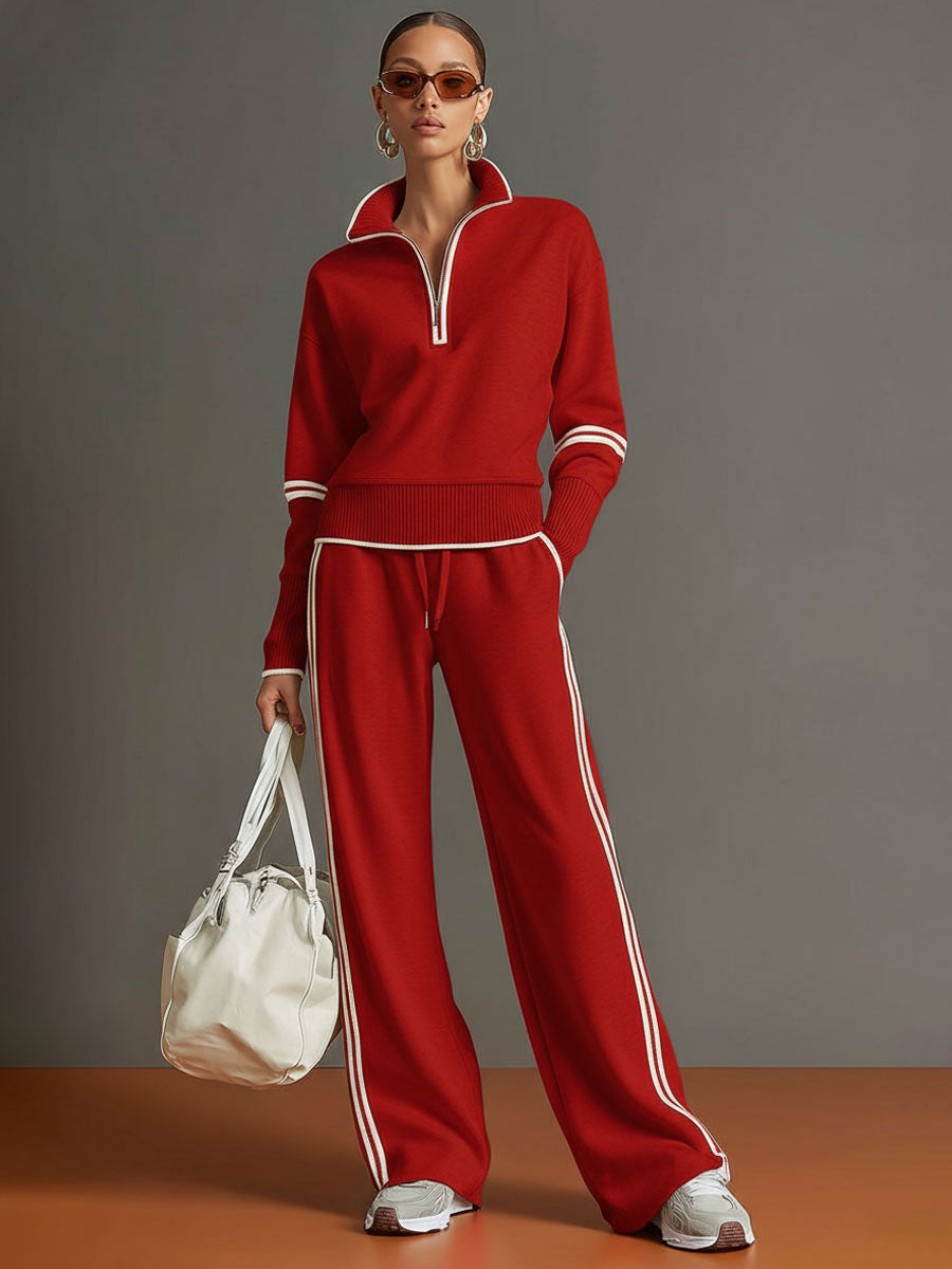 Conjunto de jogging para mujer con media cremallera