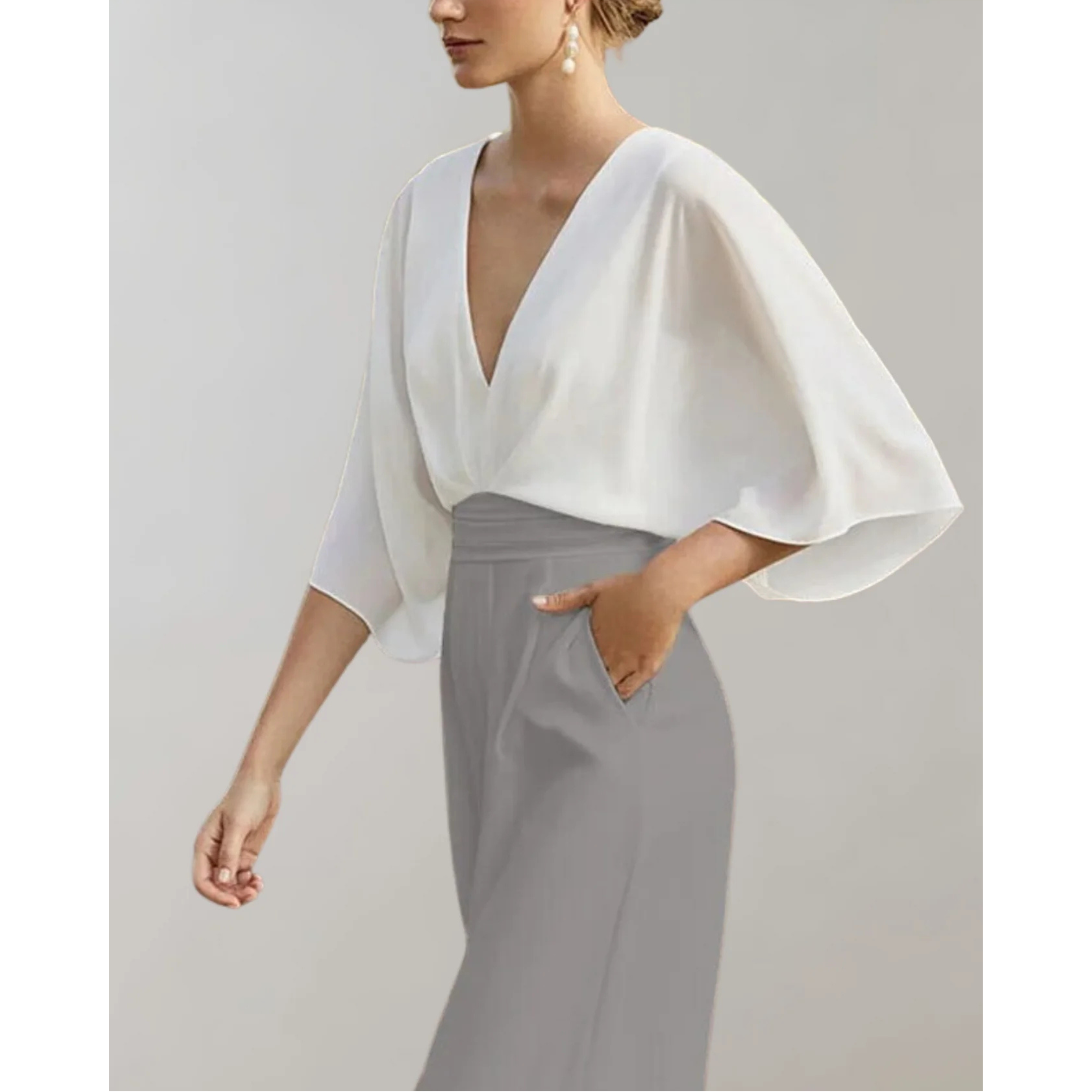 Combinaison Femme Fluide Col Cache-Cœur