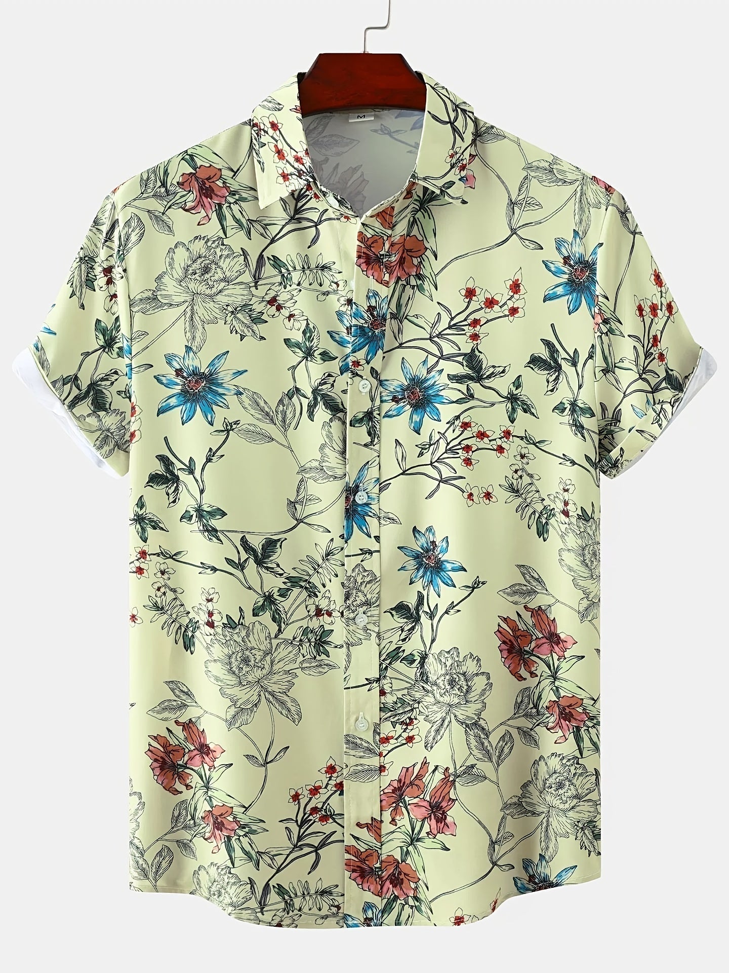 Floral Short Sleeve Shirt for Men