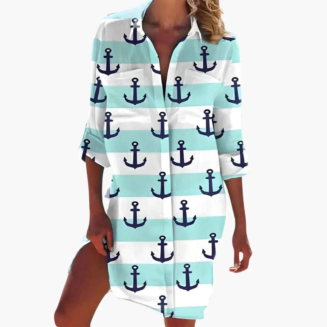 Women's Tropical Print Casual Loose Summer Dress