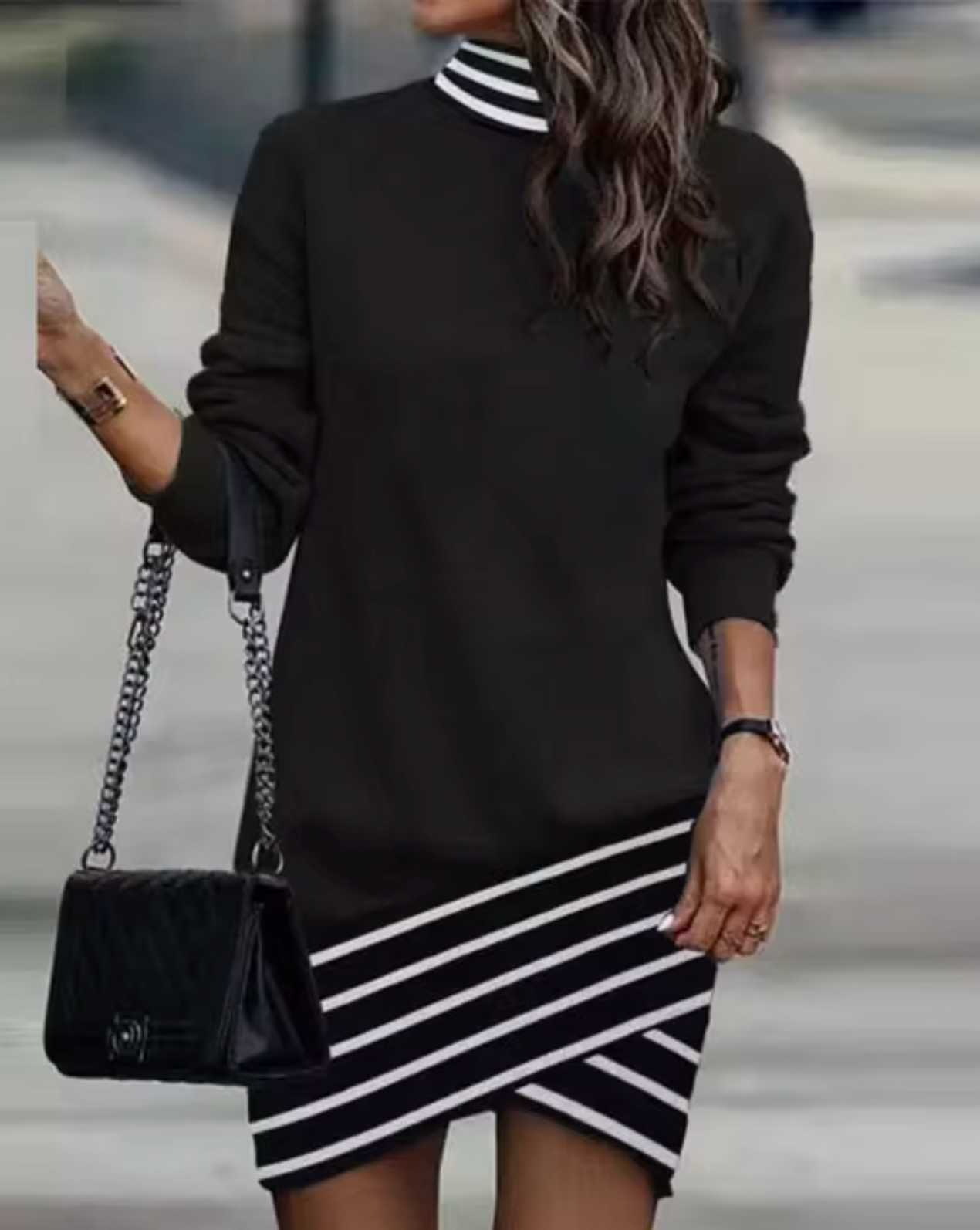 Robe décontractée asymétrique pour femme