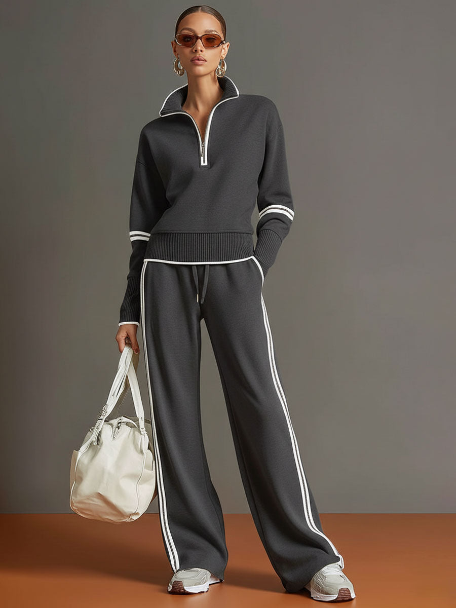 Women's Premium Half-Zip Jogging Set