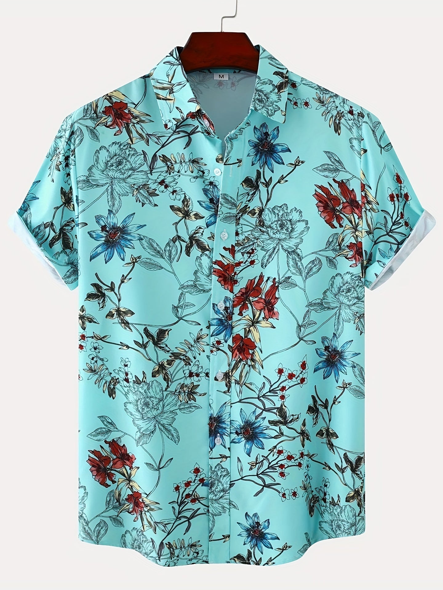 Floral Short Sleeve Shirt for Men