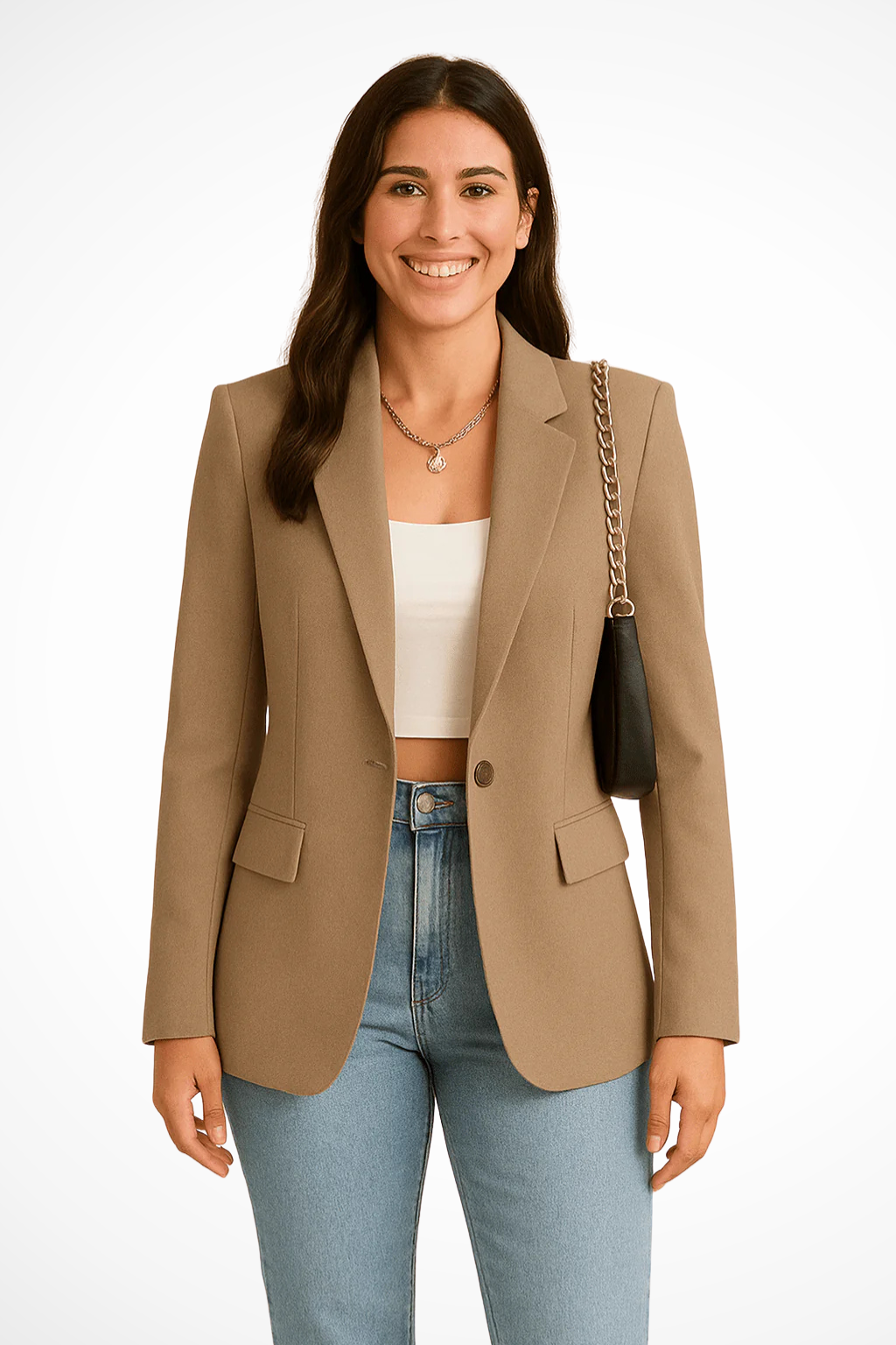 Blazer Élégant Coupe Tailleur pour Femme