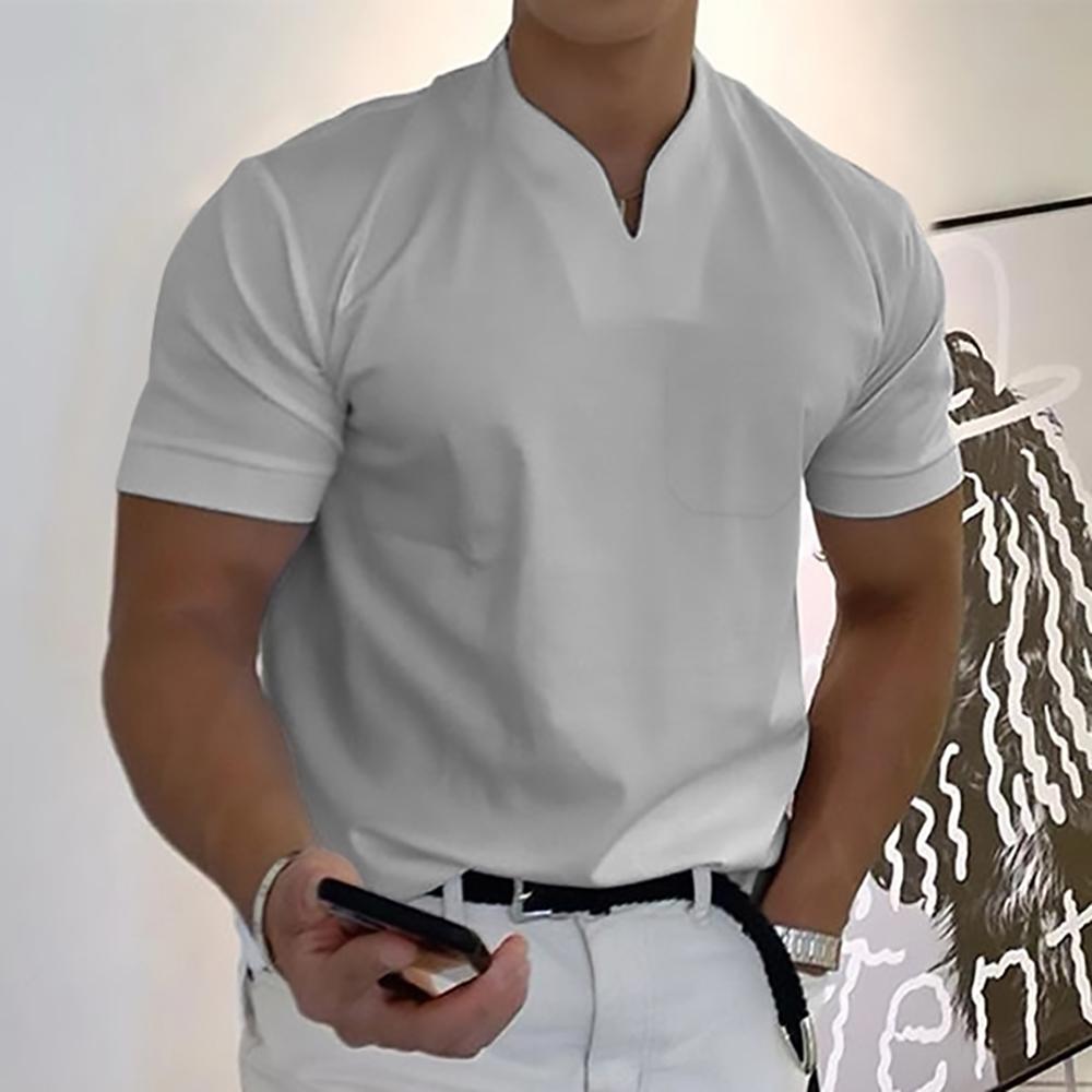 Men's Modern V-Neck Short Sleeve T-Shirt
