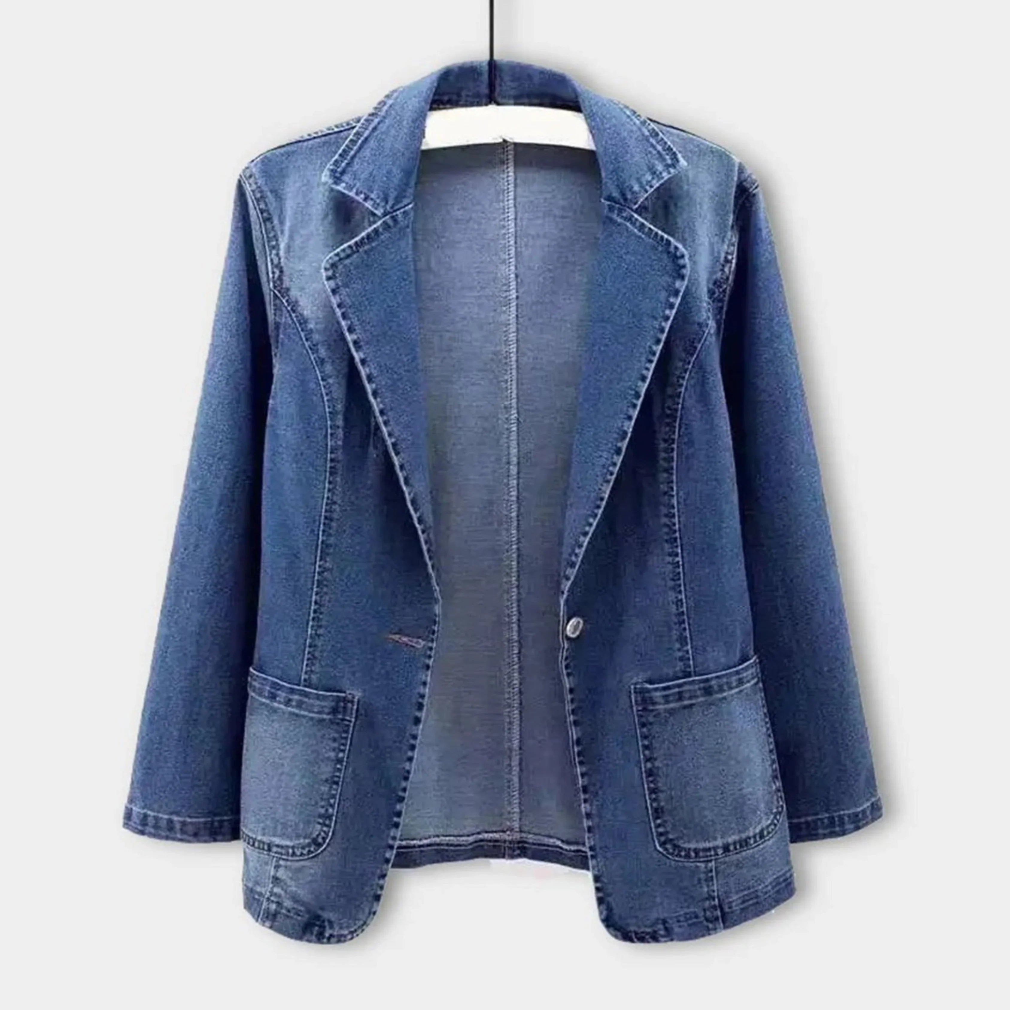 Women’s Classic-Fit Denim Blazer Jacket