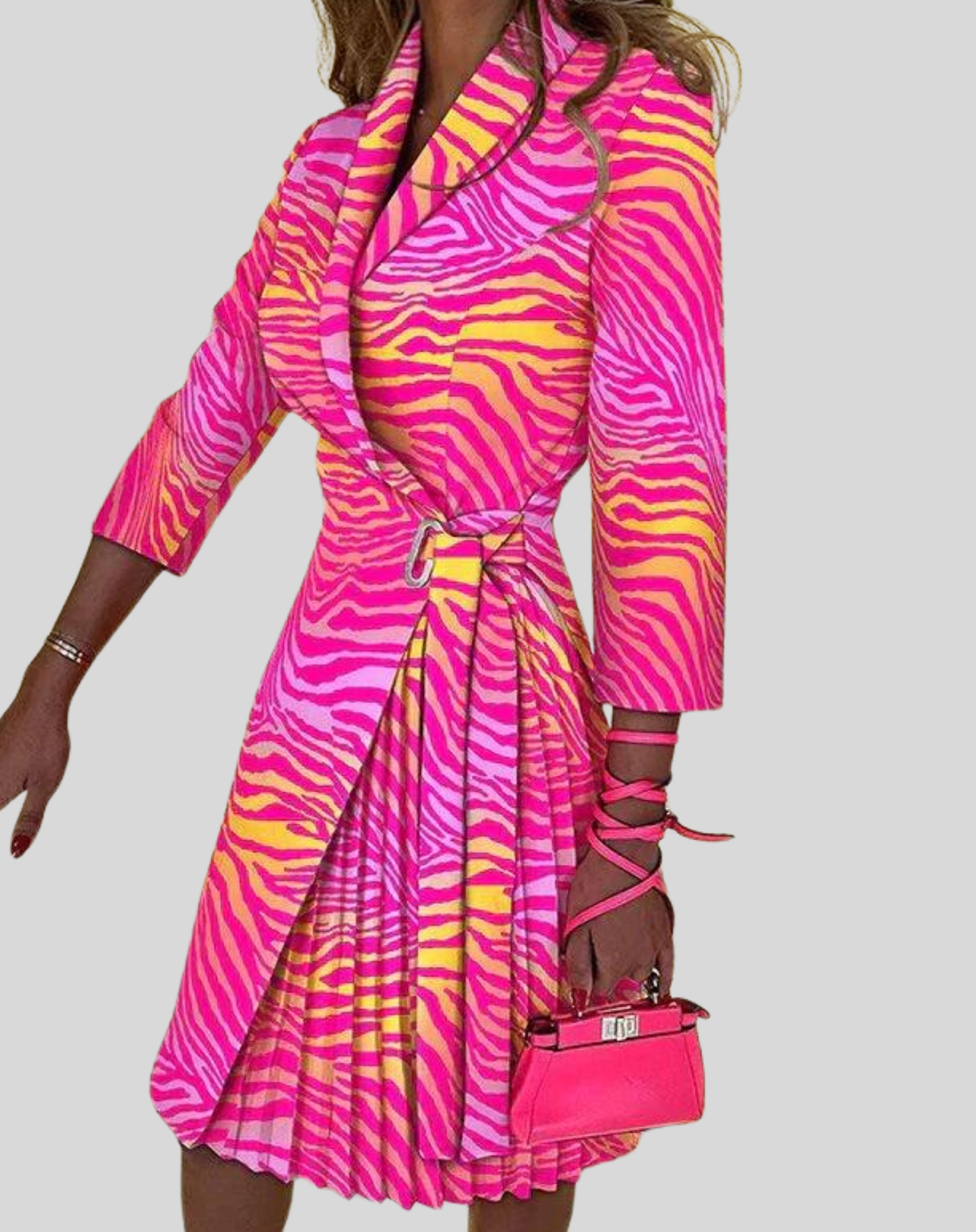 Modern Midi Dress with a Defined Waist for Women