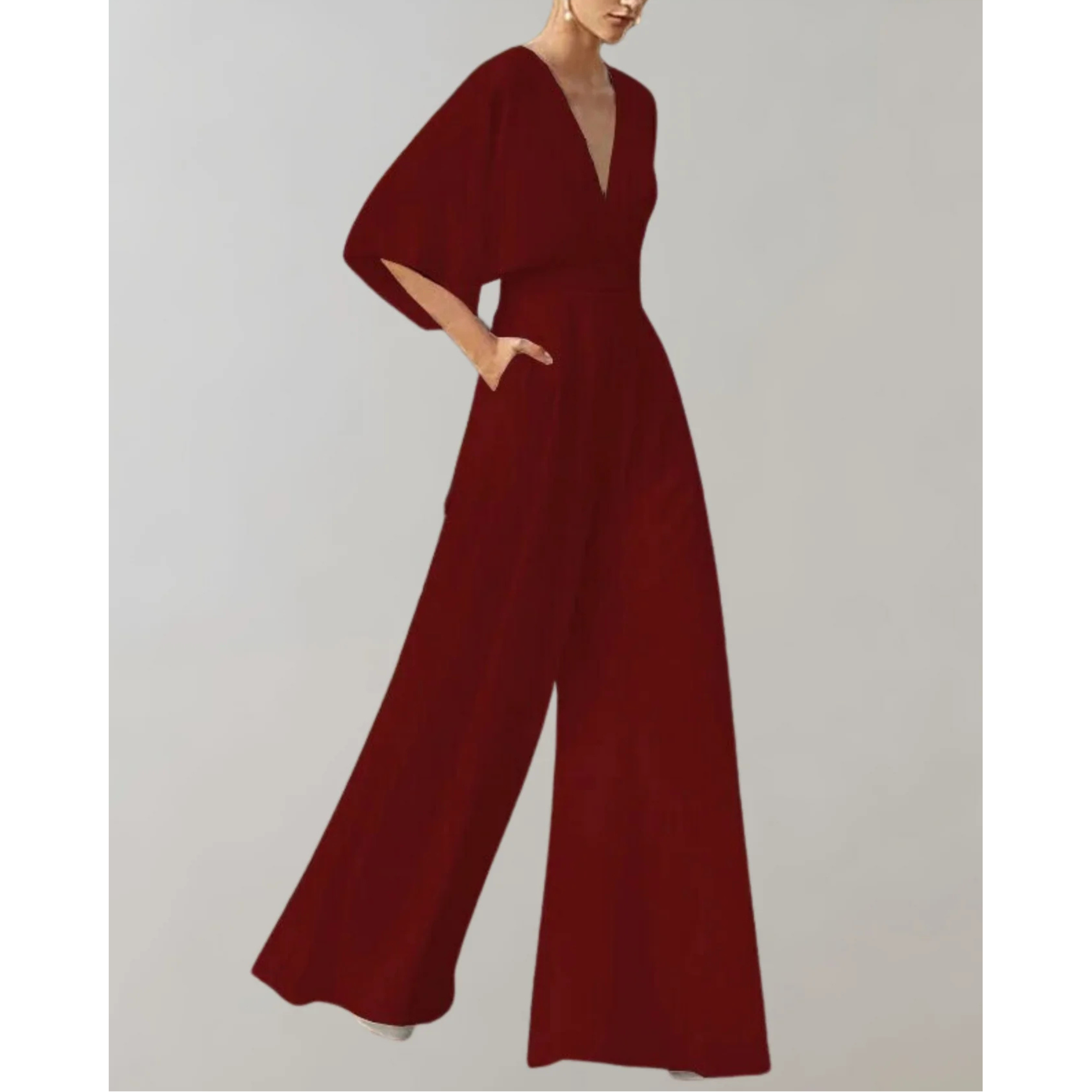 Combinaison Femme Fluide Col Cache-Cœur