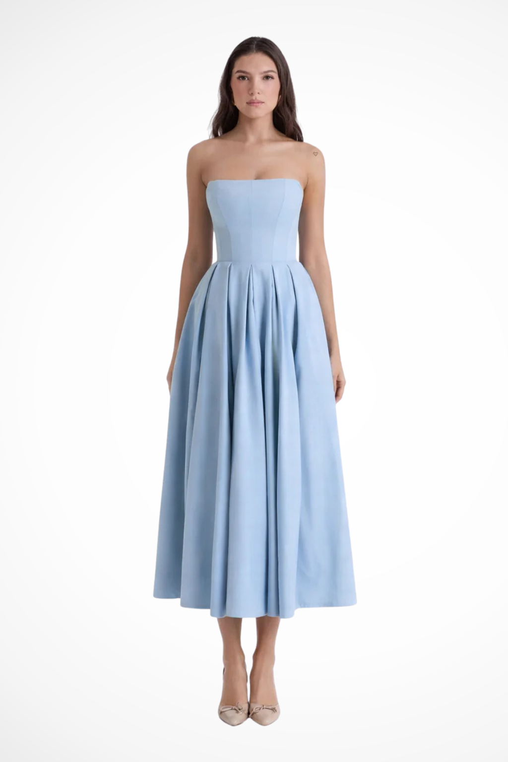 Robe Midi Femme Bustier Fluide pour Style Élégant et Féminin