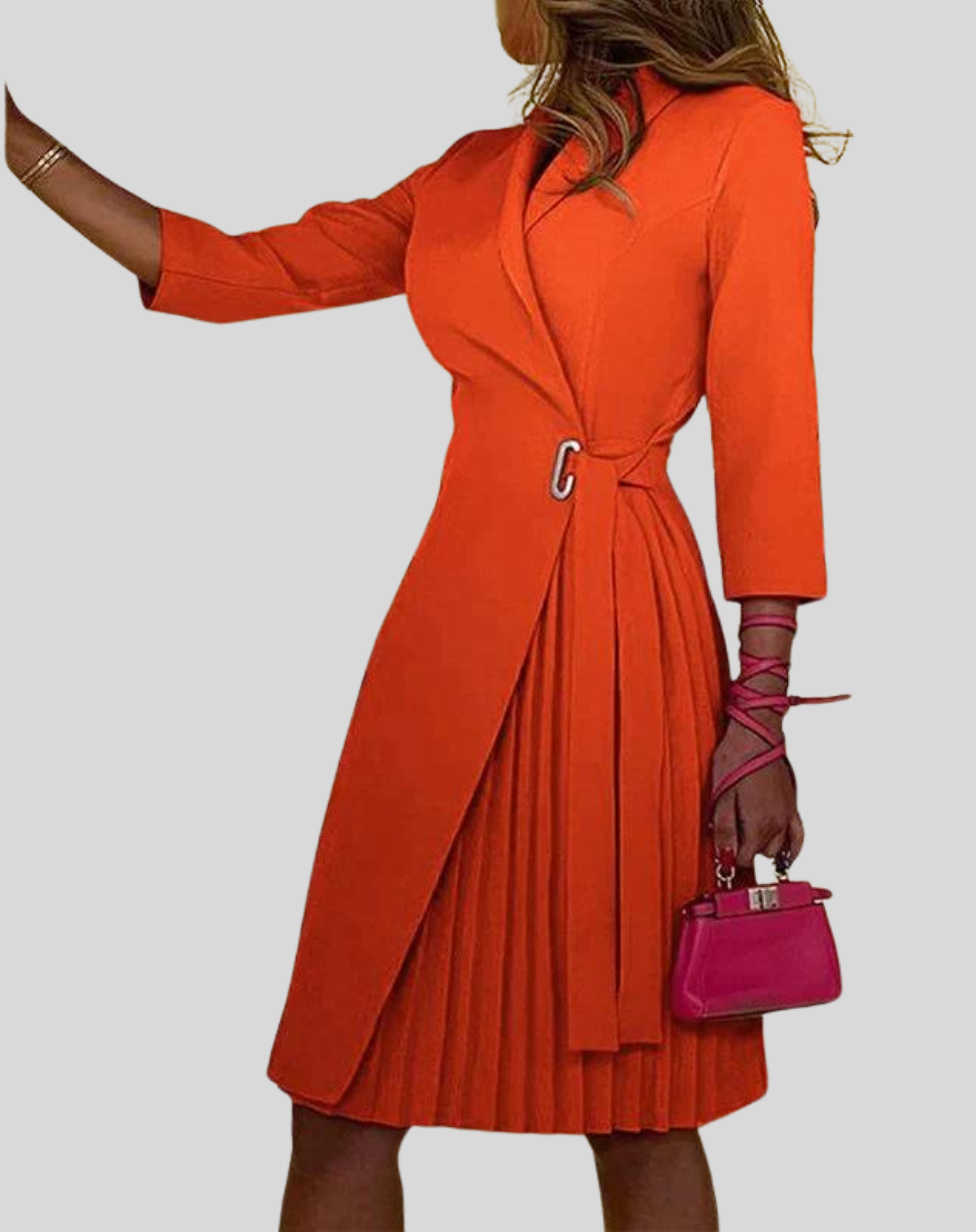 Modern Midi Dress with a Defined Waist for Women