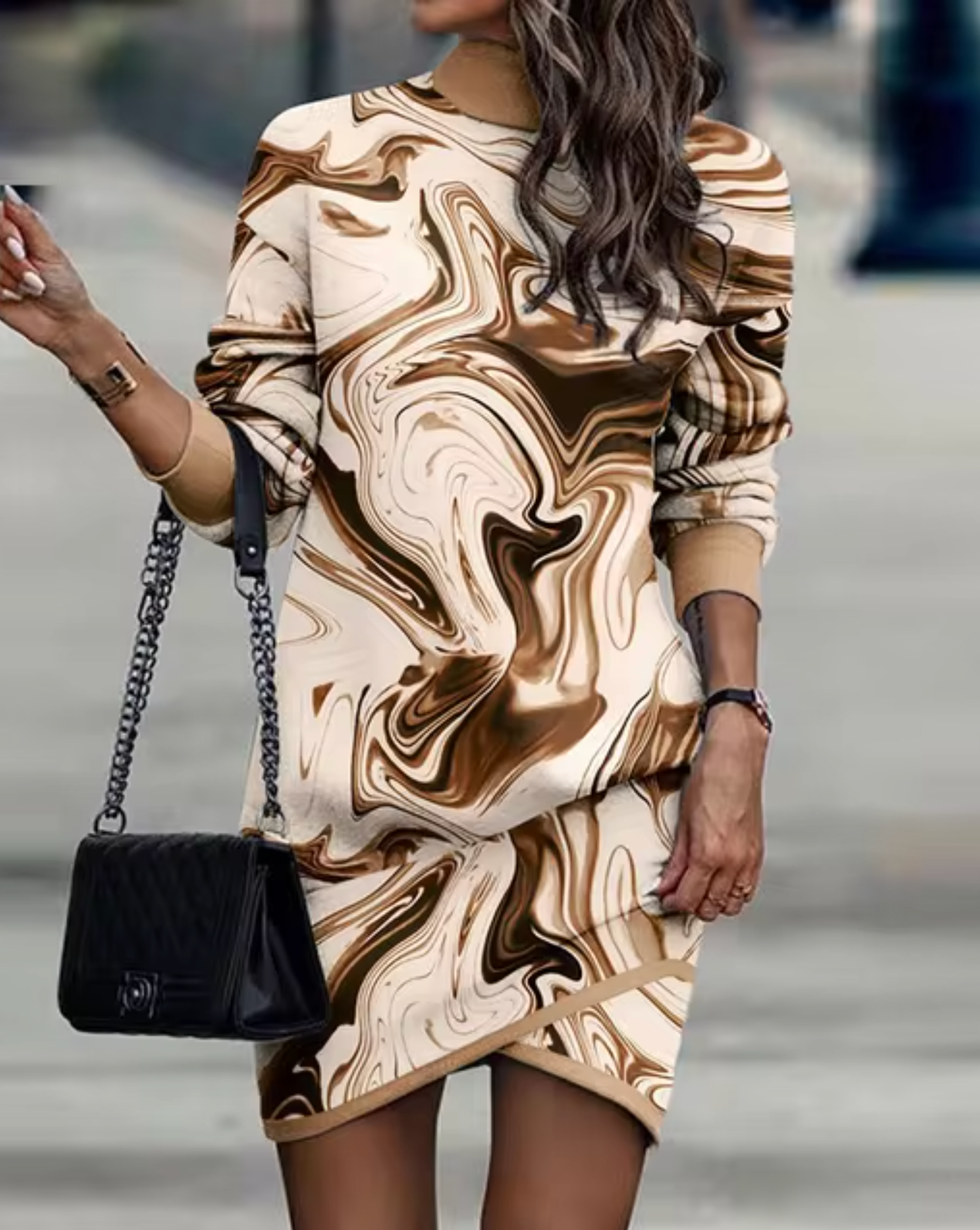 Robe décontractée asymétrique pour femme