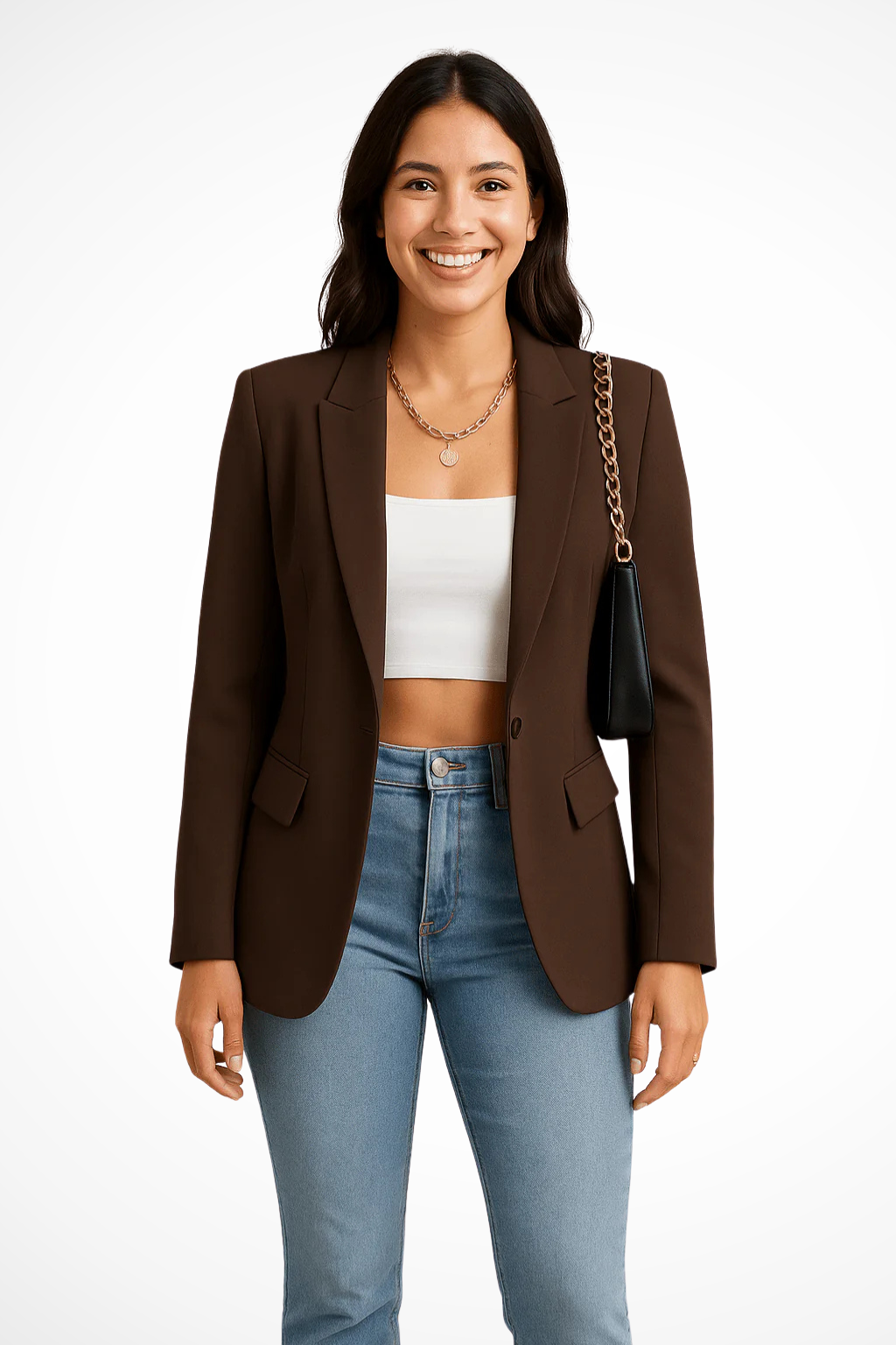 Blazer Élégant Coupe Tailleur pour Femme