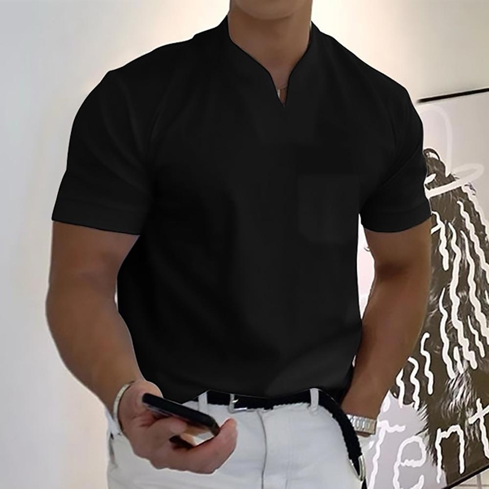 Men's Modern V-Neck Short Sleeve T-Shirt