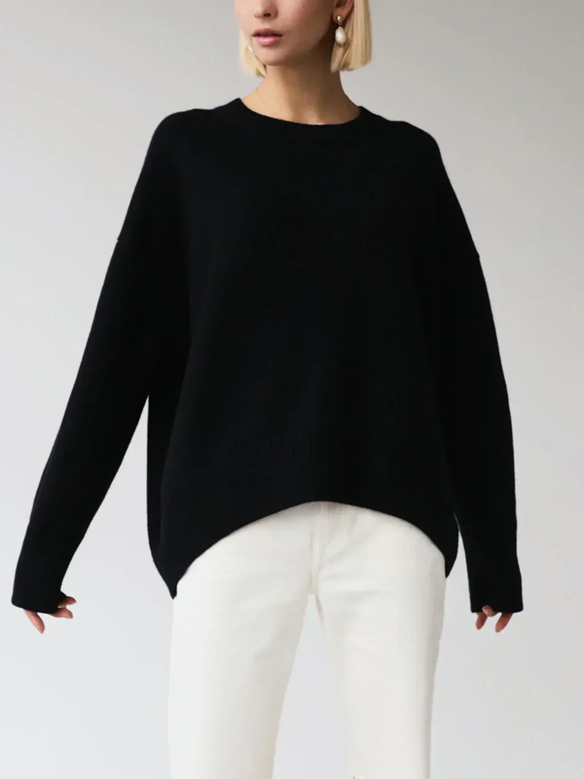 Oversized Women's Crew-Neck Pullover
