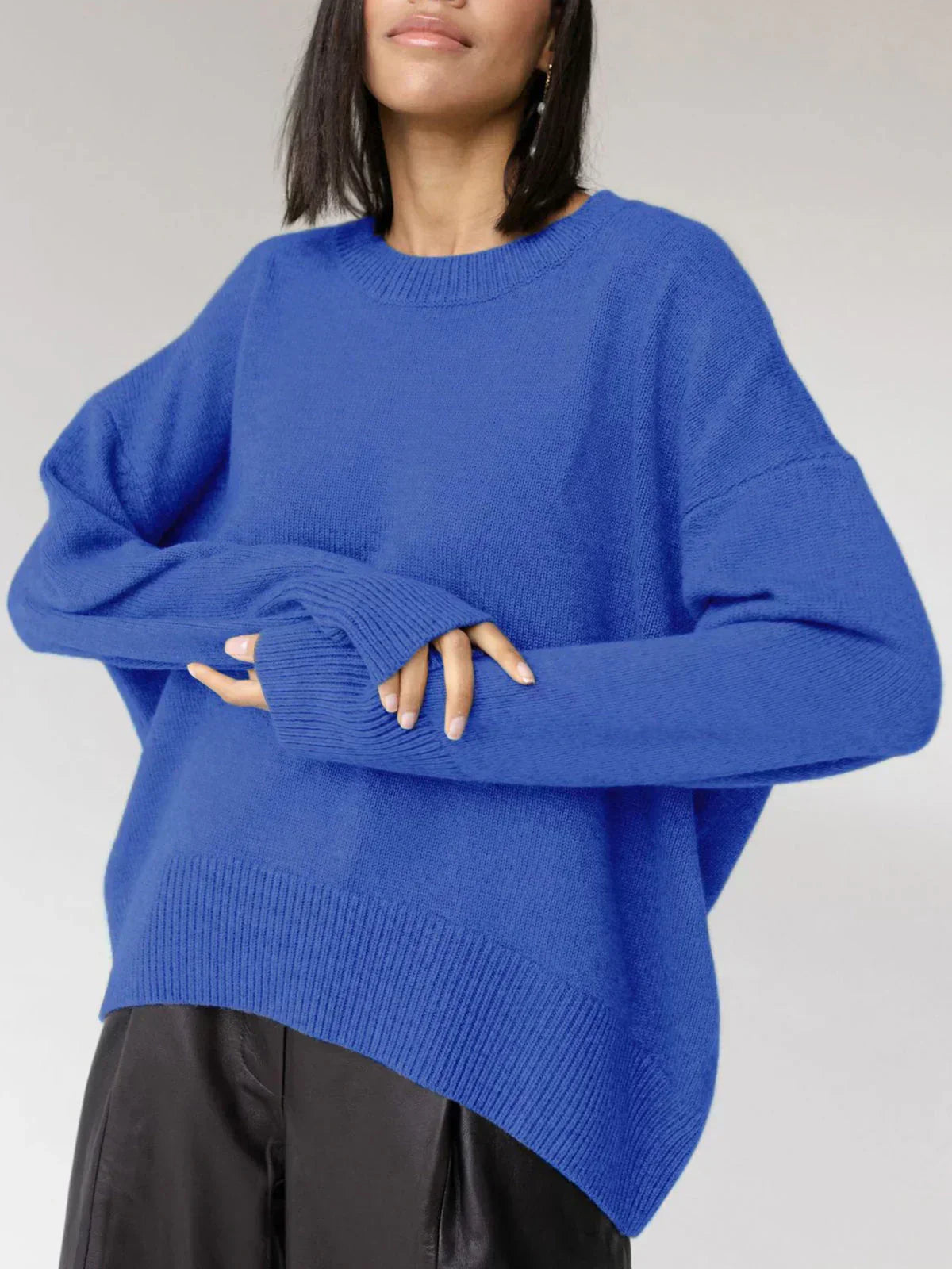 Oversized Women's Crew-Neck Pullover